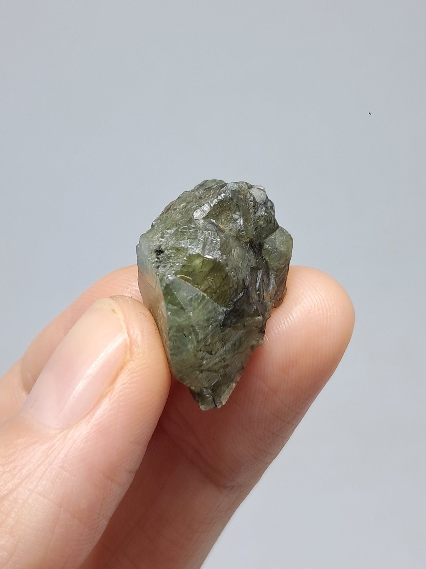 Natural Greenish-Blue *Teal* Sapphire Crystal (Karur) Rough Stone | Mineral Specimen #SP25