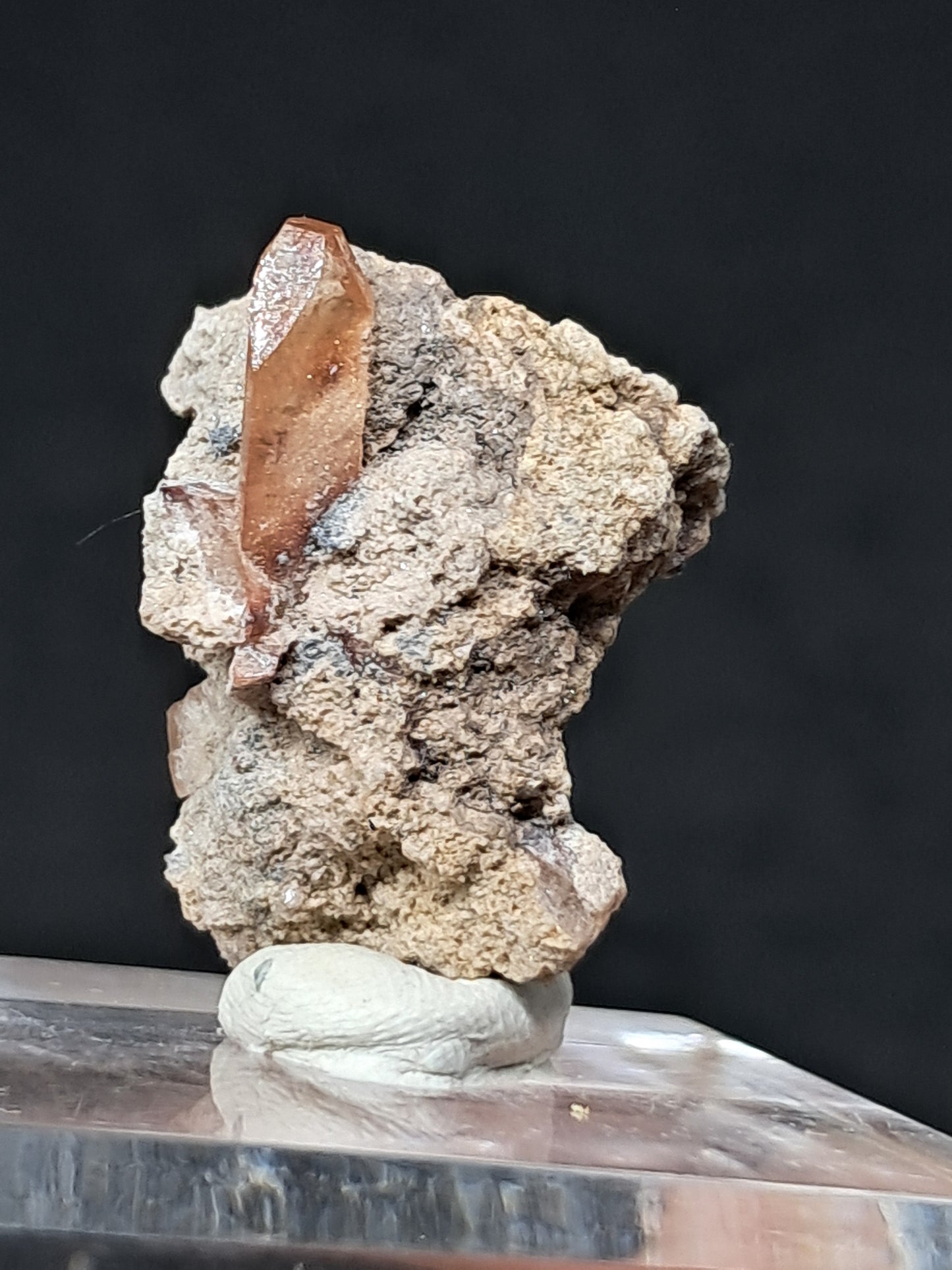 Cristales de topacio natural en matriz (México), piedra preciosa rara | Ejemplar mineral n.° TPZ8