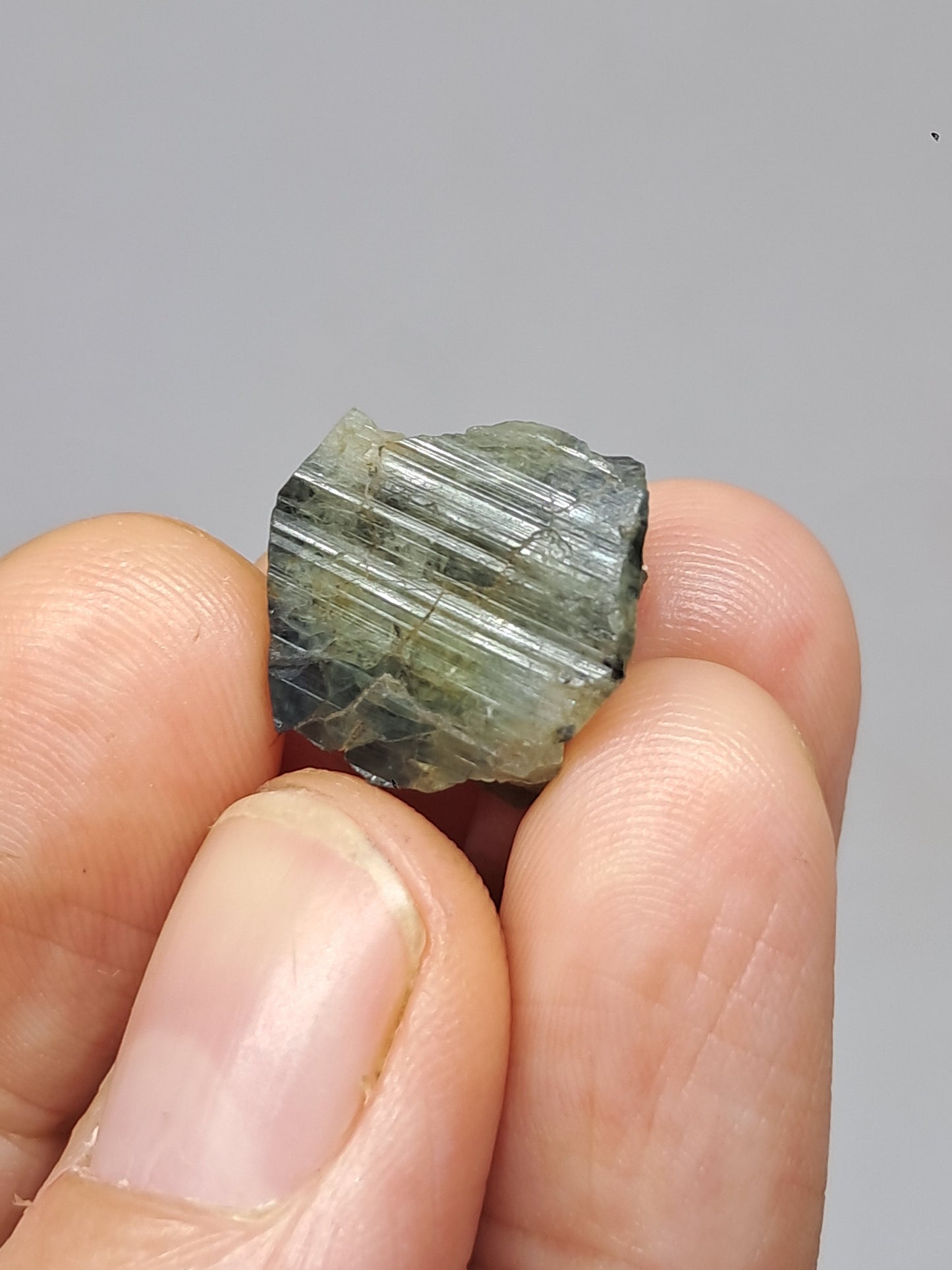 Natural Green Blue Sapphire Crystal (Karur) Rough Stone | Bicolor | Mineral Specimen #SP37