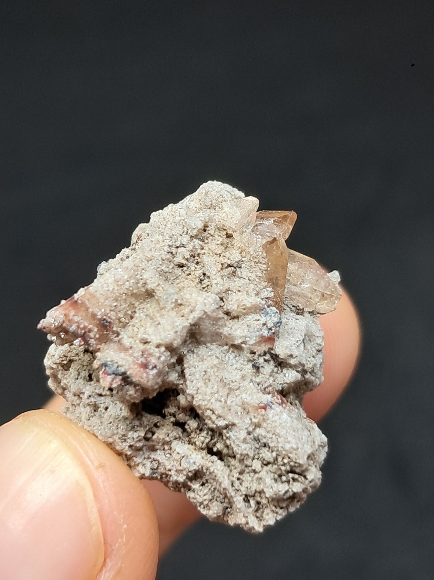 Cristales de topacio natural en matriz (México), piedra preciosa rara | Ejemplar mineral n.° TPZ17