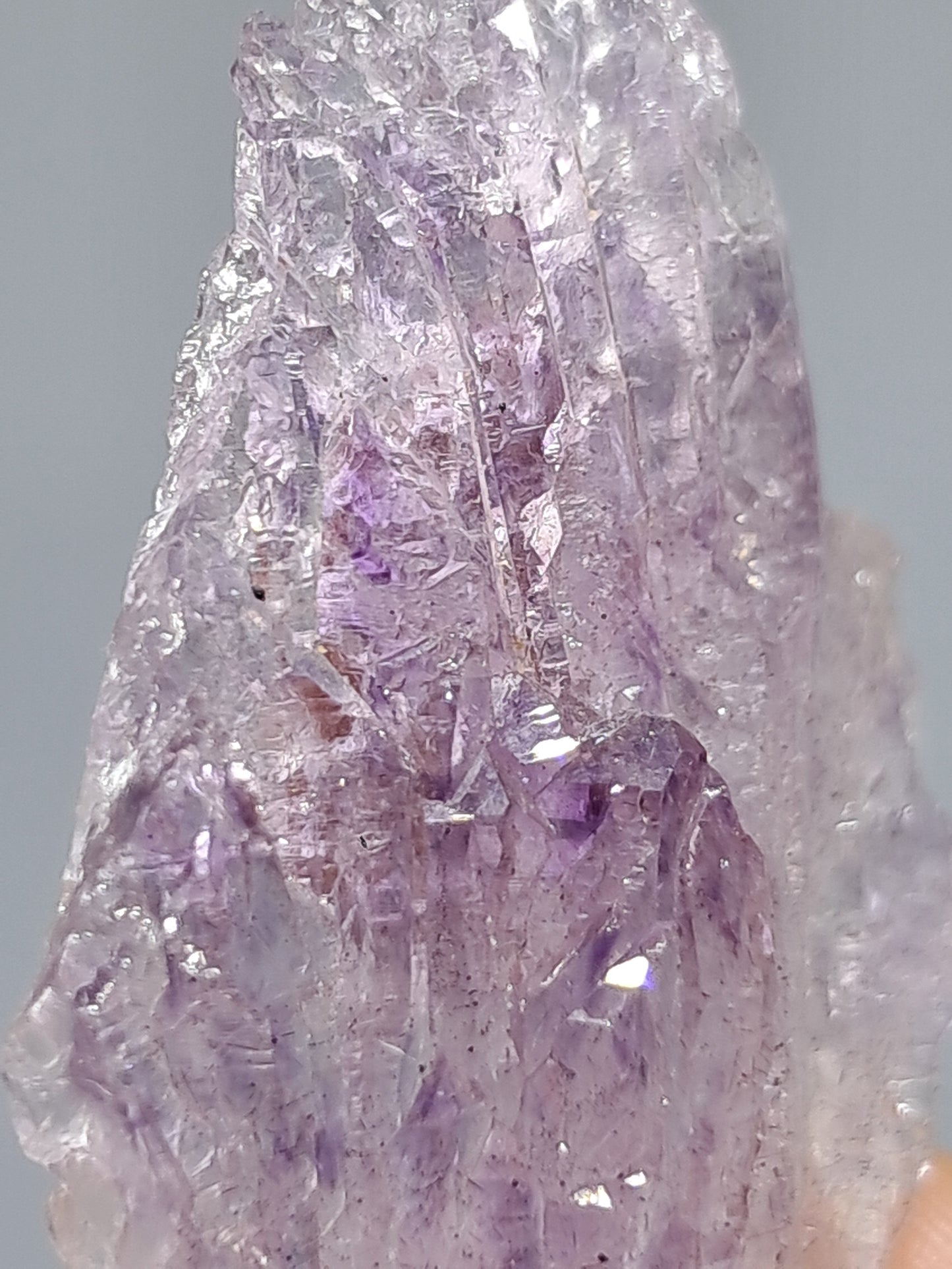 Amethyst Scepter Cluster w/ Goethite (Karur) Crystal Quartz Point | Natural Stone | Mineral Specimen #KA68