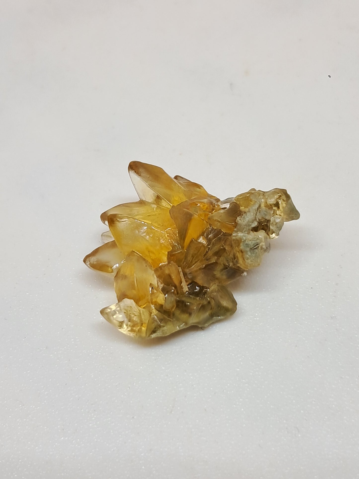 Calcita amarilla miel (Maharashtra) Formación de diente de perro | Cristal natural | Ejemplar mineral n.° CA23