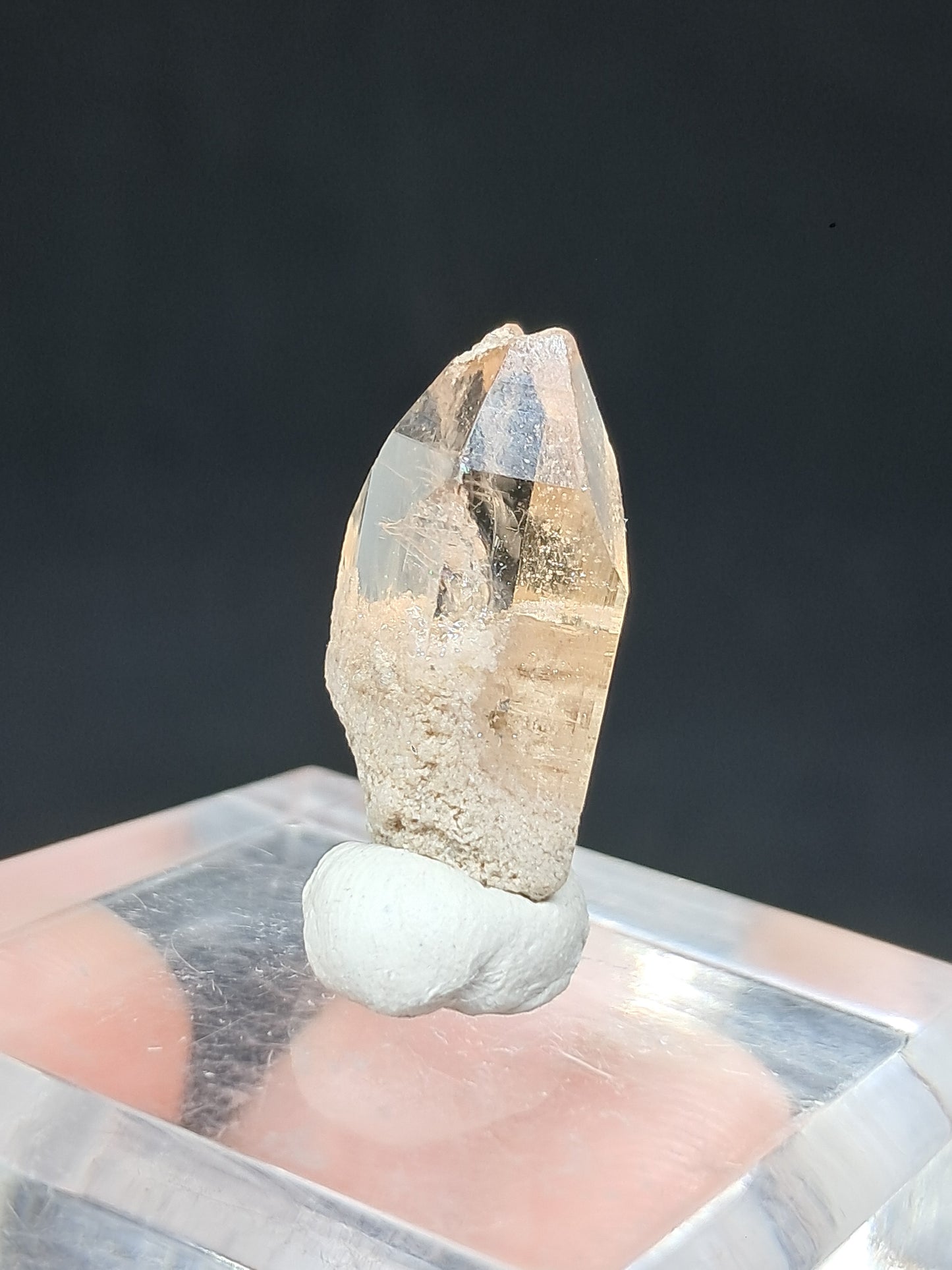 Cristal de topacio natural (México), piedra preciosa rara | Ejemplar mineral n.° TPZ2