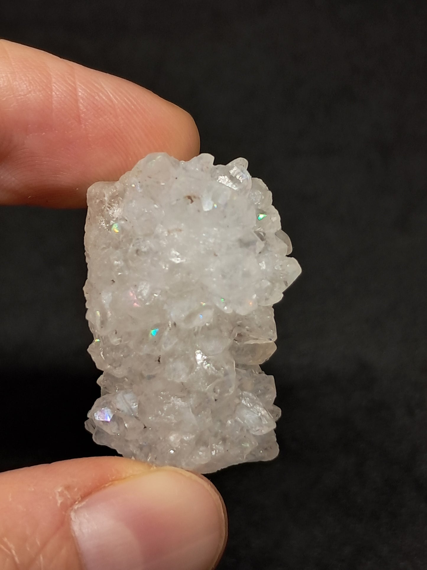 Iris Quartz Stalactite (Anandalite) *high iridiscence* (Non-precious stone) #AQ28