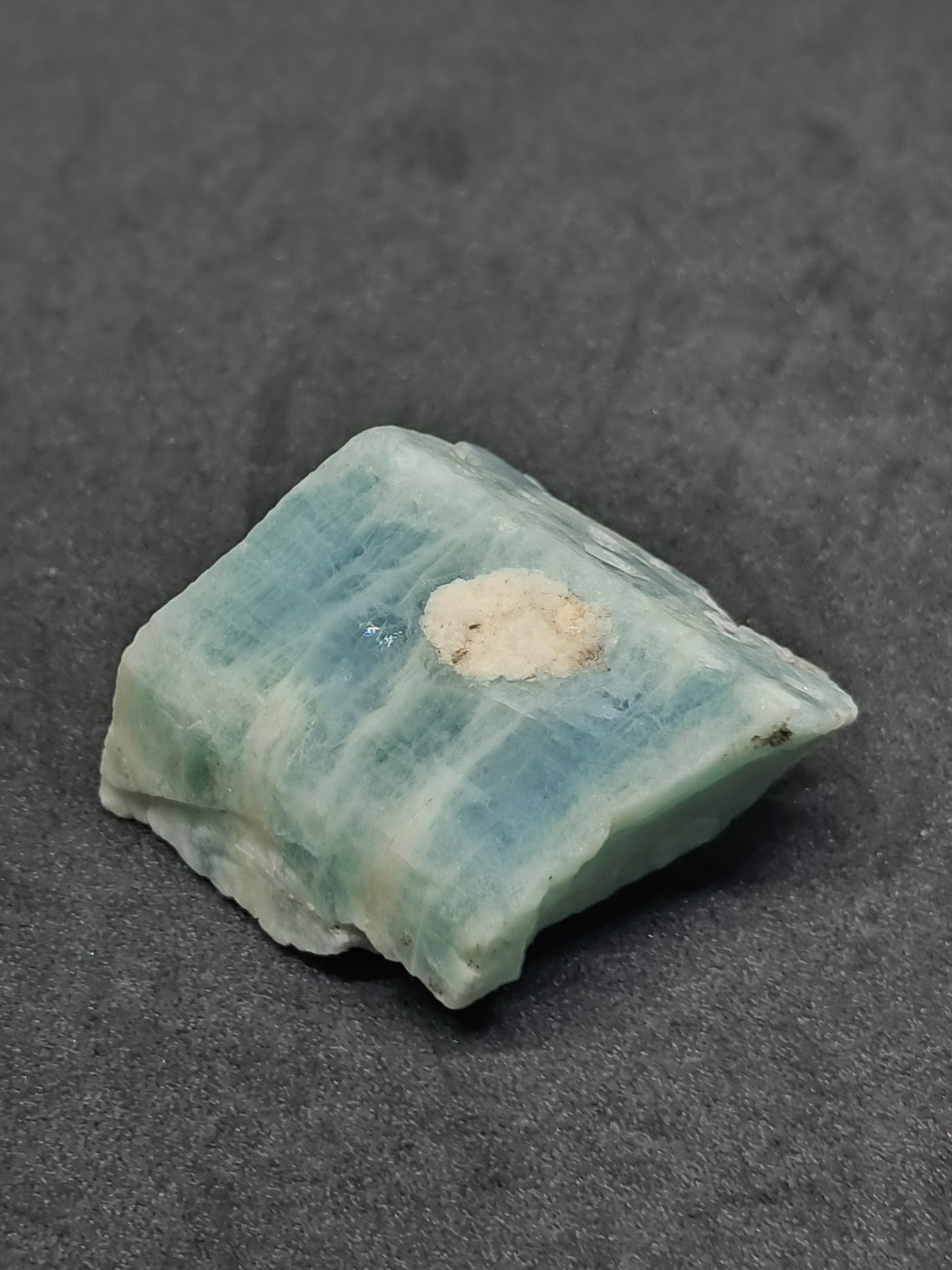 Aquamarine (Andhra Pradesh) Rough Hexagonal Crystal | Mineral Specimen #AQM5