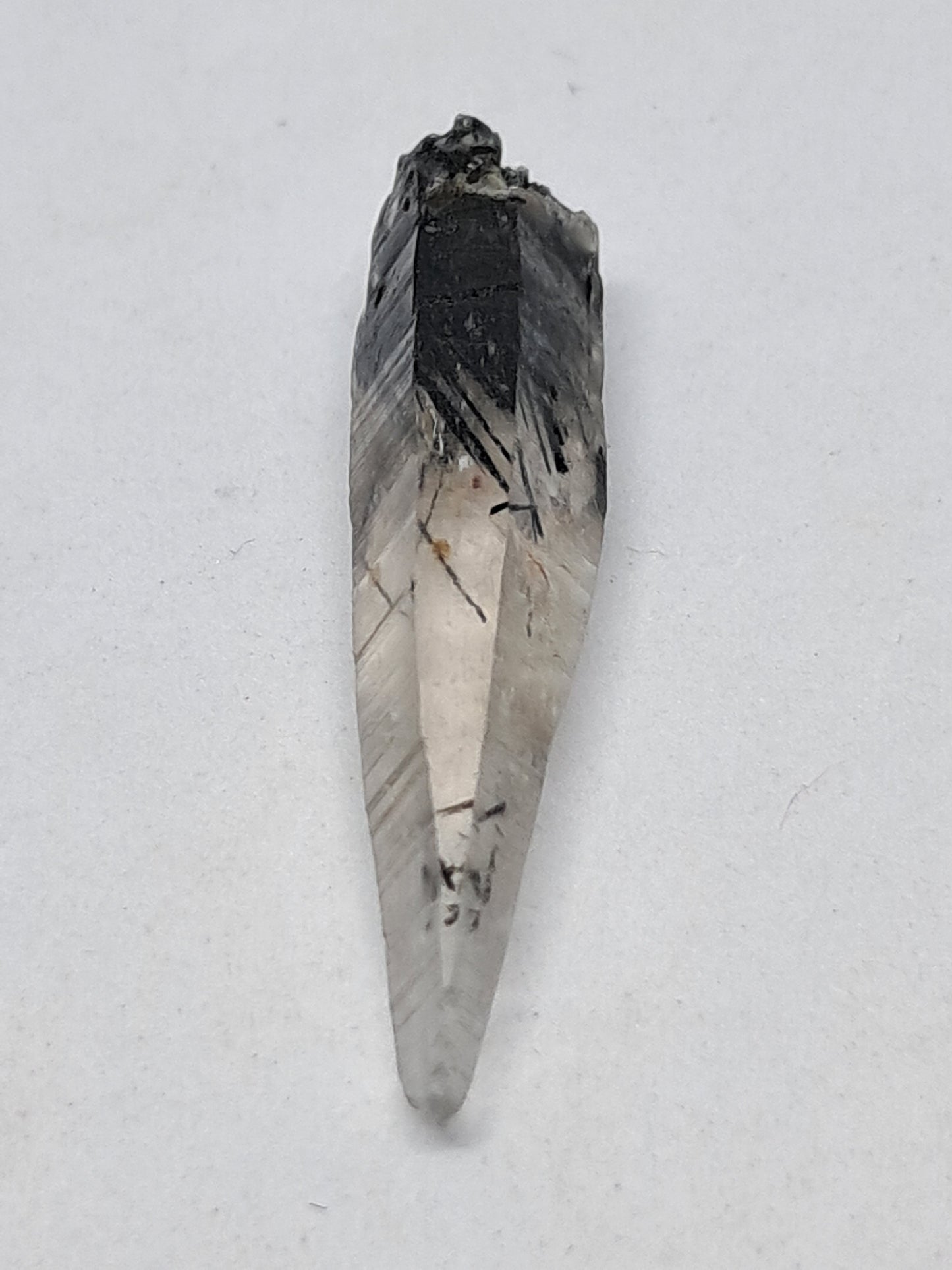 Tourmalinated Quartz Natural Crystal Point (Karur) Rough Stone | Mineral Specimen #TQ7