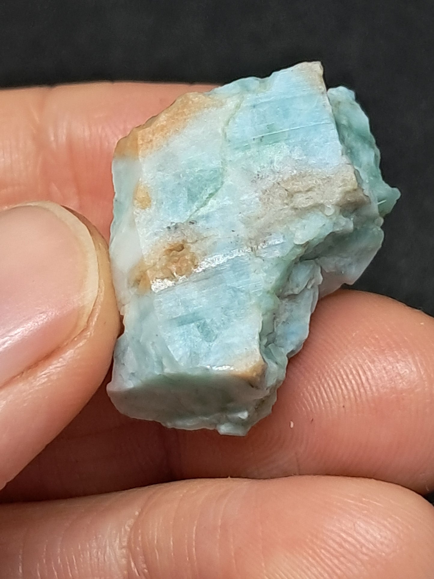 Larimar Raw Slice (Non-precious Natural Stone) #LM12