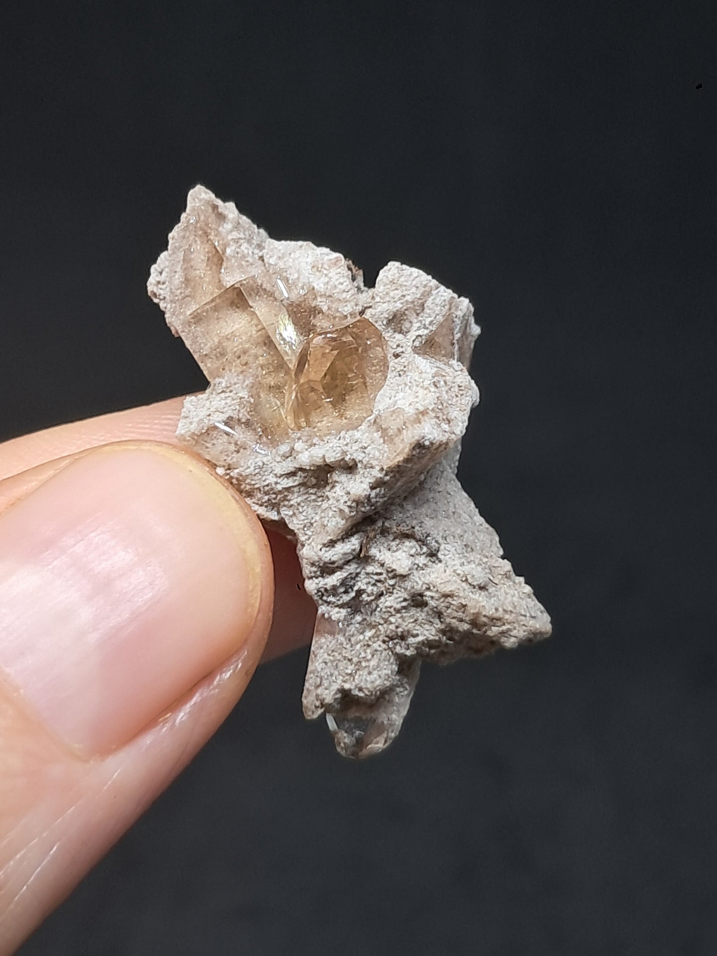 Cristales de topacio natural en matriz (México), piedra preciosa rara | Ejemplar mineral n.° TPZ23