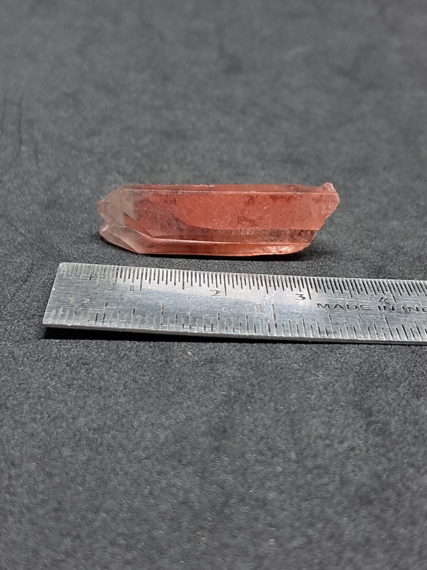 Hematite Phantom Quartz (Telangana) Red Saturation | Natural Crystal | Fused Points | Mineral Specimen #HPQ40