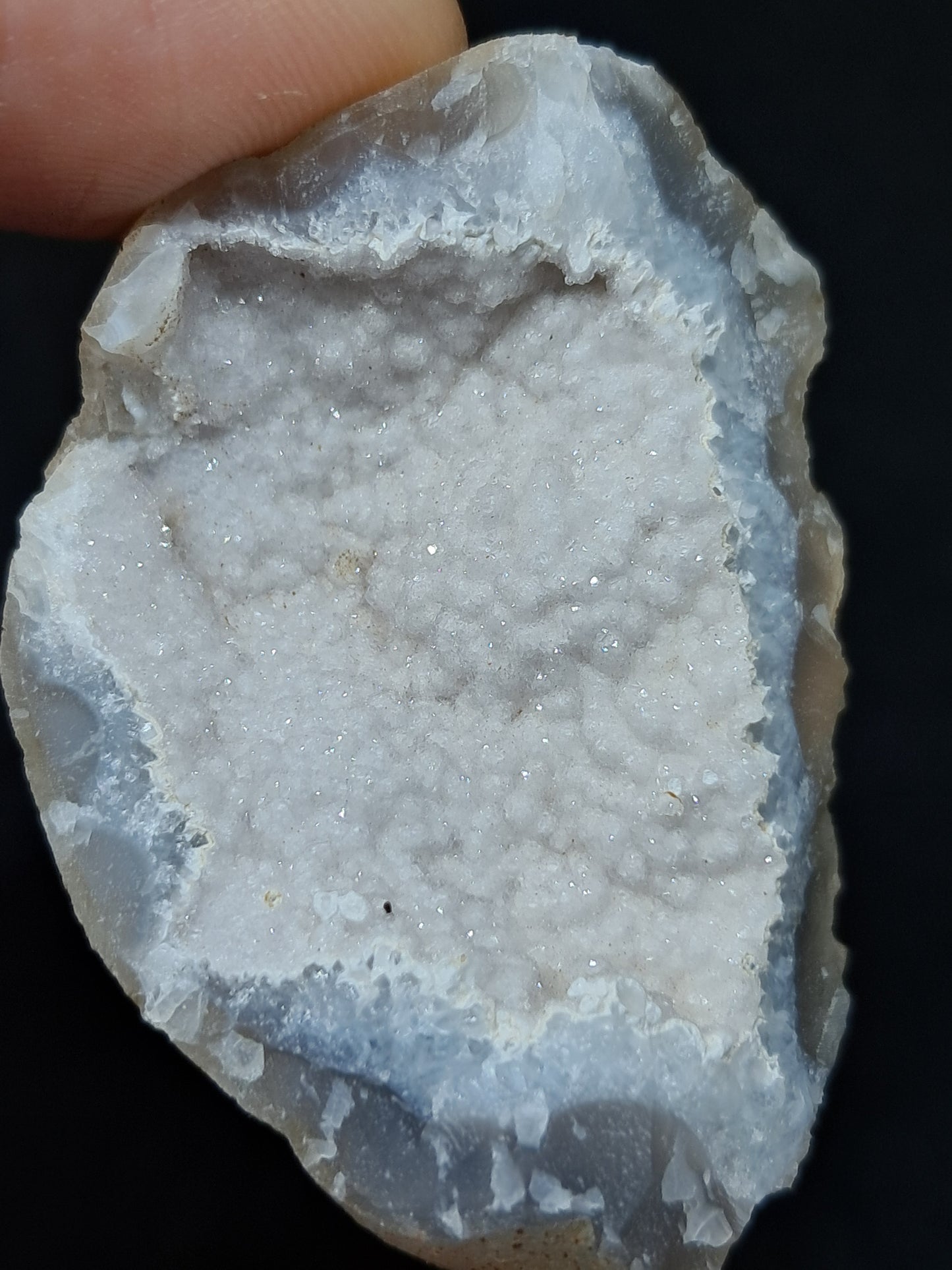 Botryoidal Chalcedony Geode (Ajanta) Rough Stone | Natural Crystal #GD10