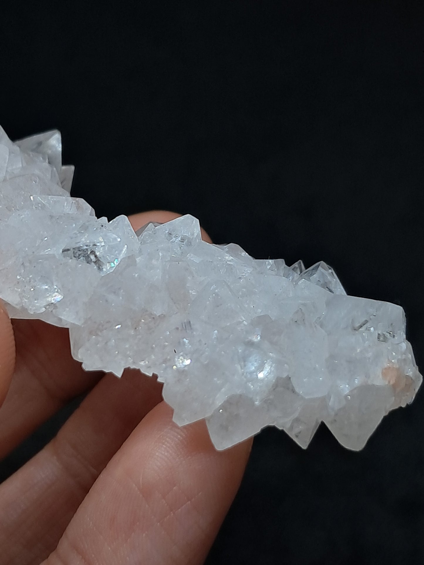 Octahedral Apophyllite Floater Cluster w/ Hematite (Ajanta) Natural Crystal | Mineral Specimen #AP33