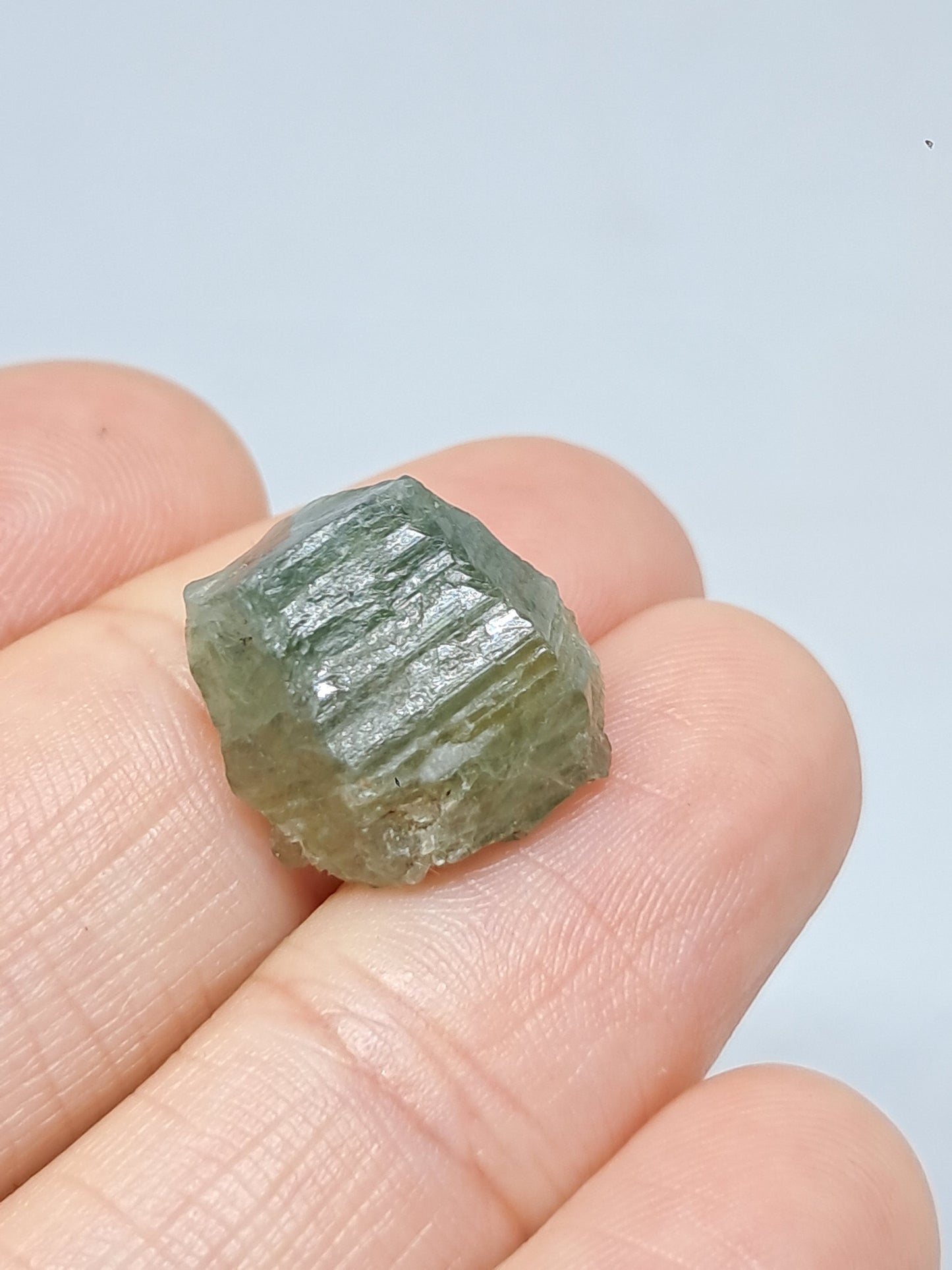 Natural Greenish-Blue *Teal* Sapphire Crystal (Karur) Rough Stone | Mineral Specimen #SP26