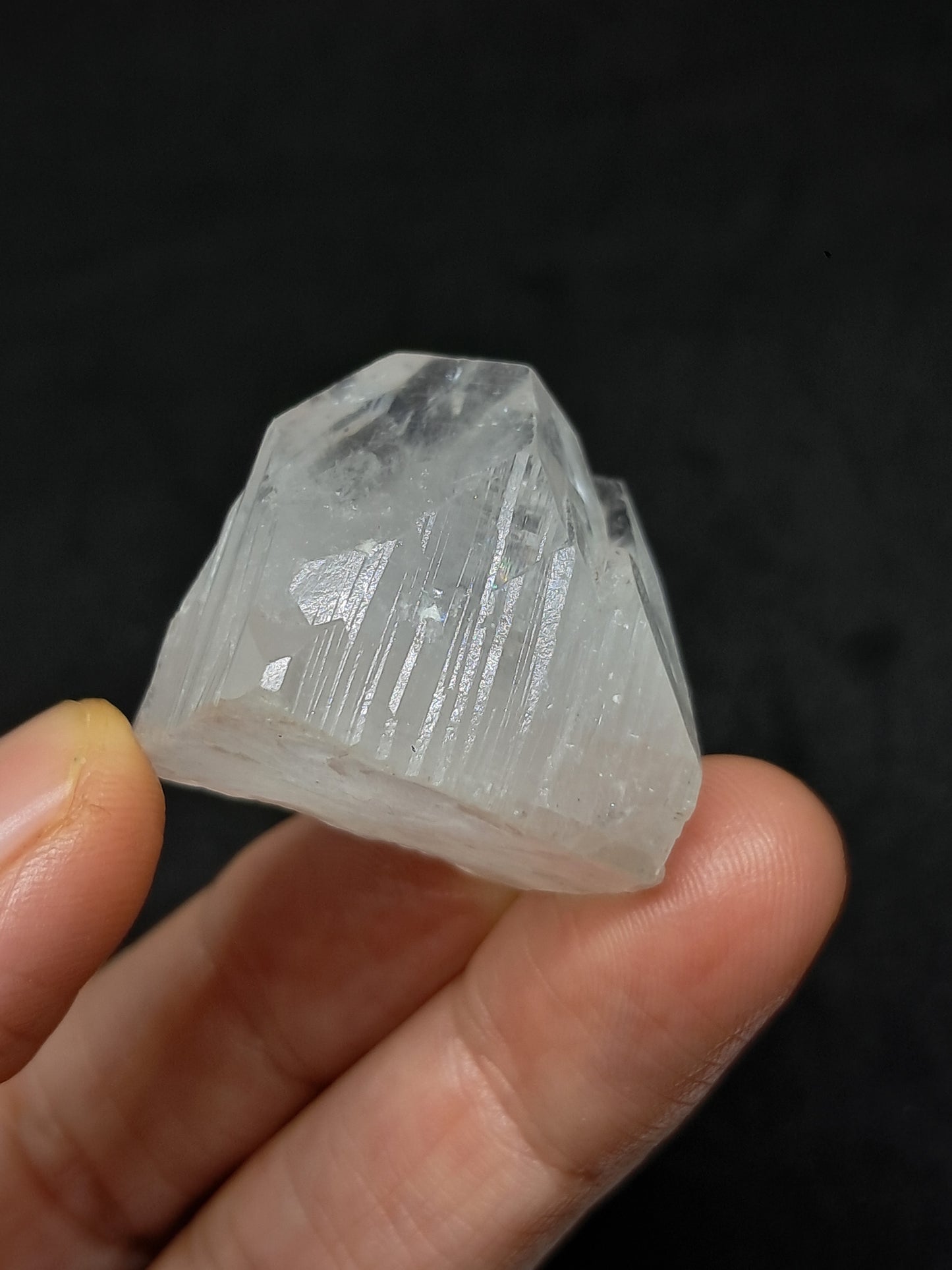 Clear Apophyllite Twinned Crystal (Ajanta) Natural Point | Mineral Specimen #AP57
