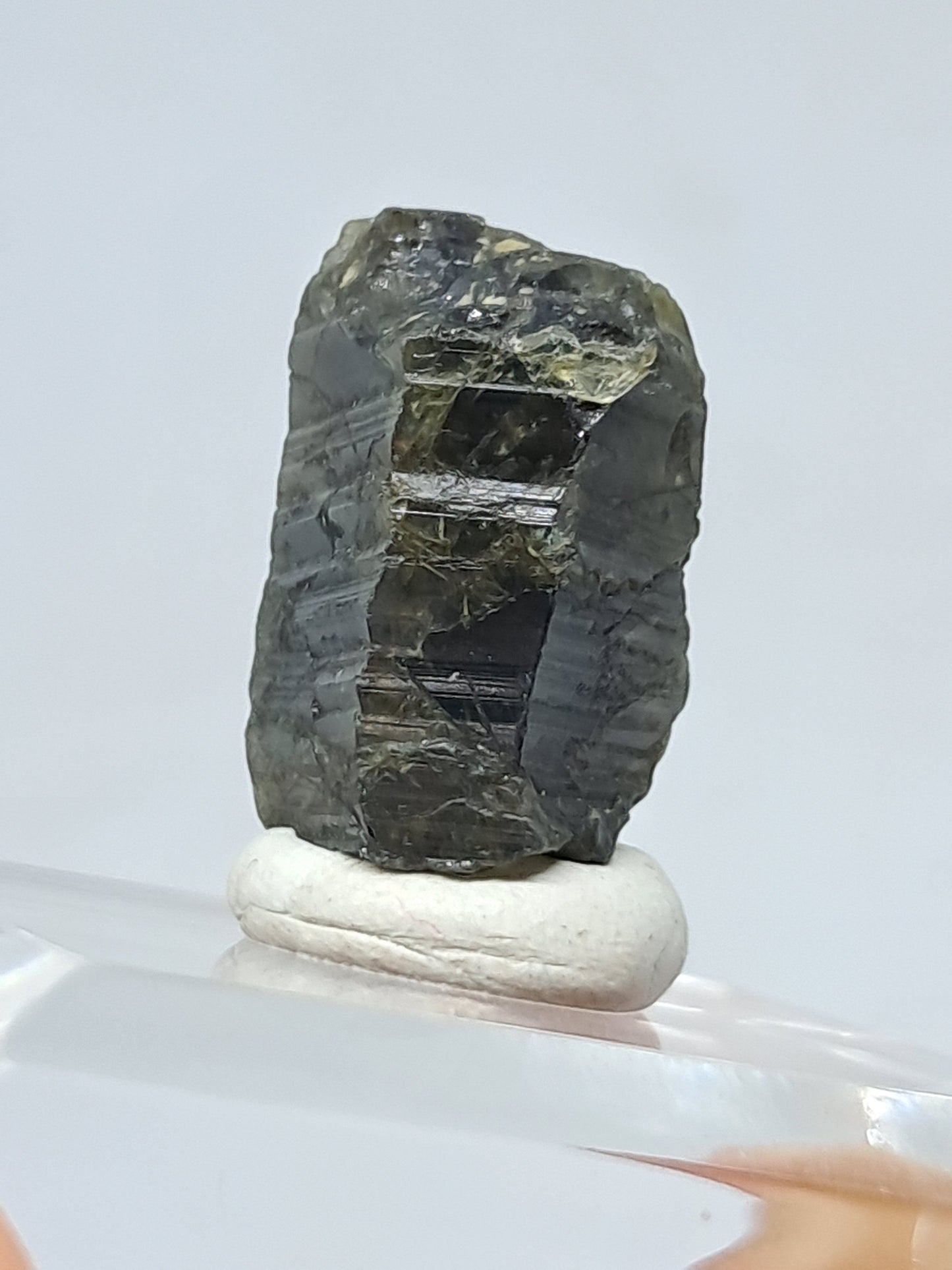 Natural Teal Green Sapphire Crystal (Karur) Rough Stone | Mineral Specimen #SP22