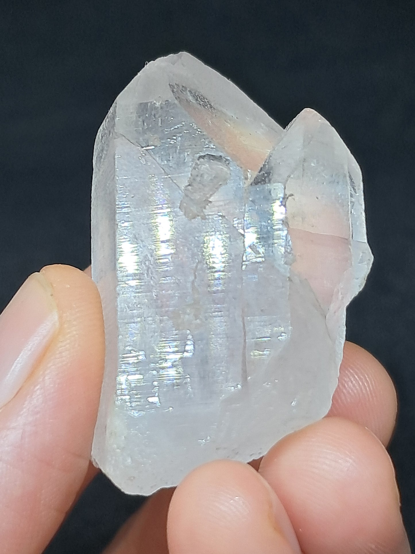 Himalayan Quartz Twin Crystal Point | Natural Etched Crystal | Rough Stone | Mineral Specimen #CH45