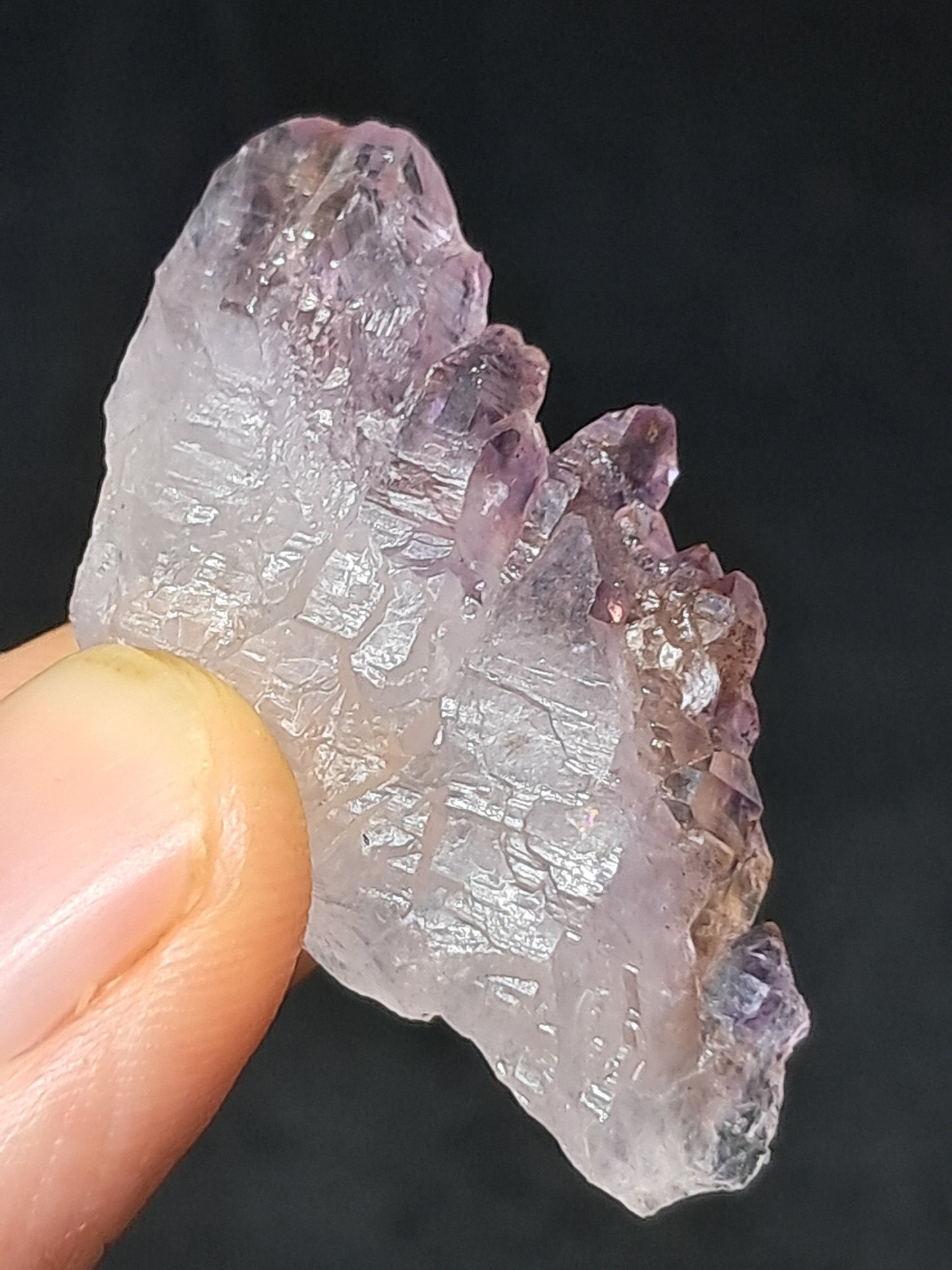 Elestial Amethyst w/ "Super Seven" inclusions (Karur) Crystal Cluster | Natural Stone | Mineral Specimen #KA88