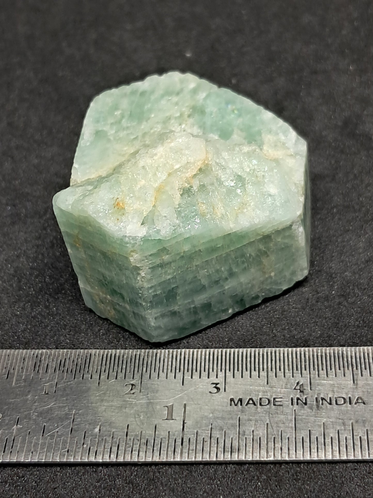 Aquamarine (Andhra Pradesh) Rough Hexagonal Crystal | Mineral Specimen #AQM8