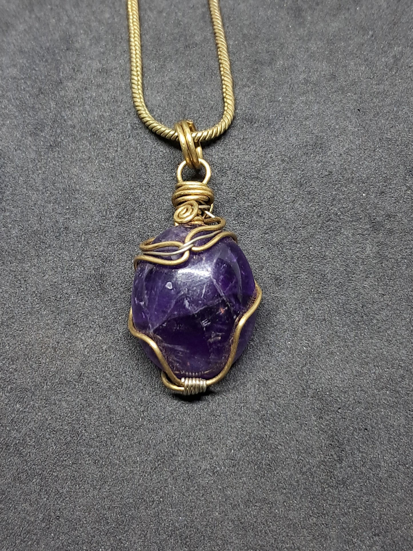 Amethyst Pendant | Handcrafted Jewelry | Necklace #JL42
