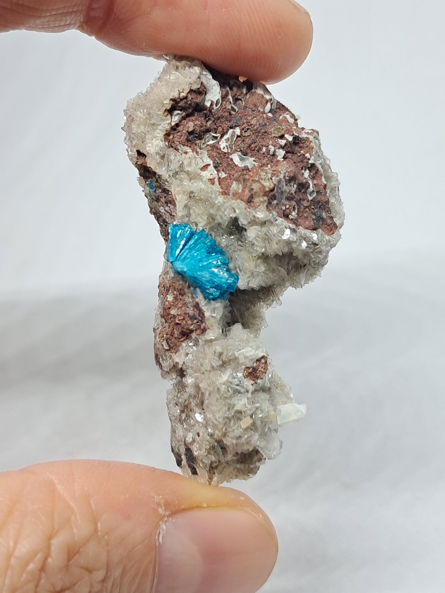 Cavansite on Heulandite Matrix (Wagholi) Rough Stone | Natural Crystal | Rare Mineral Specimen #CV15