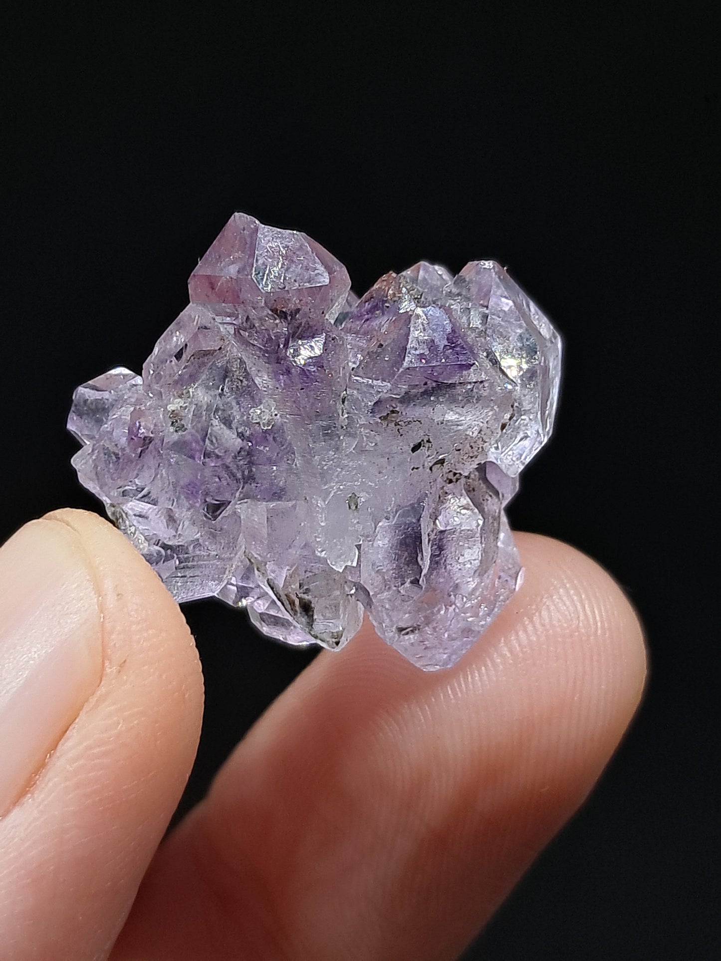 Cúmulo de Cetro de Amatista Brillante (Karur) Formación Elestial | Cristal en Bruto | Piedra Natural | Ejemplar Mineral #KA152