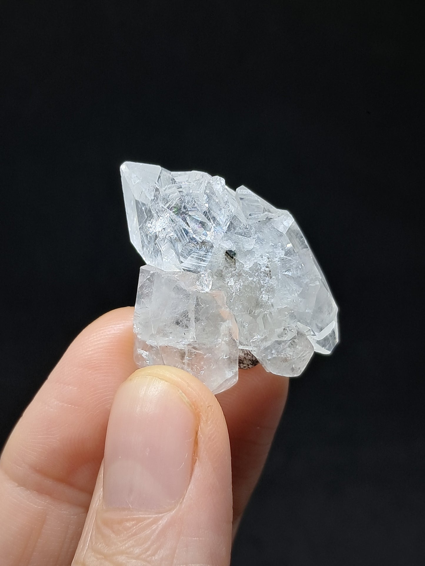 Clear Apophyllite Biterminated Point (Ajanta) Natural Crystal | Mineral Specimen #AP55