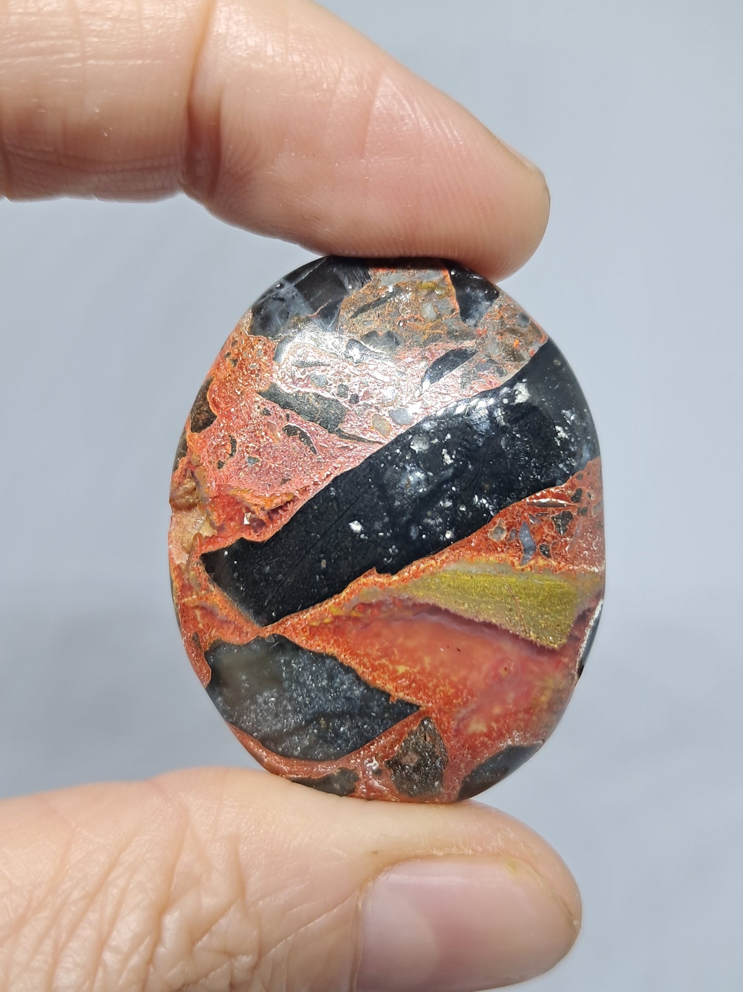 Red Bumblebee Jasper (Non-precious natural stone) #BJ1
