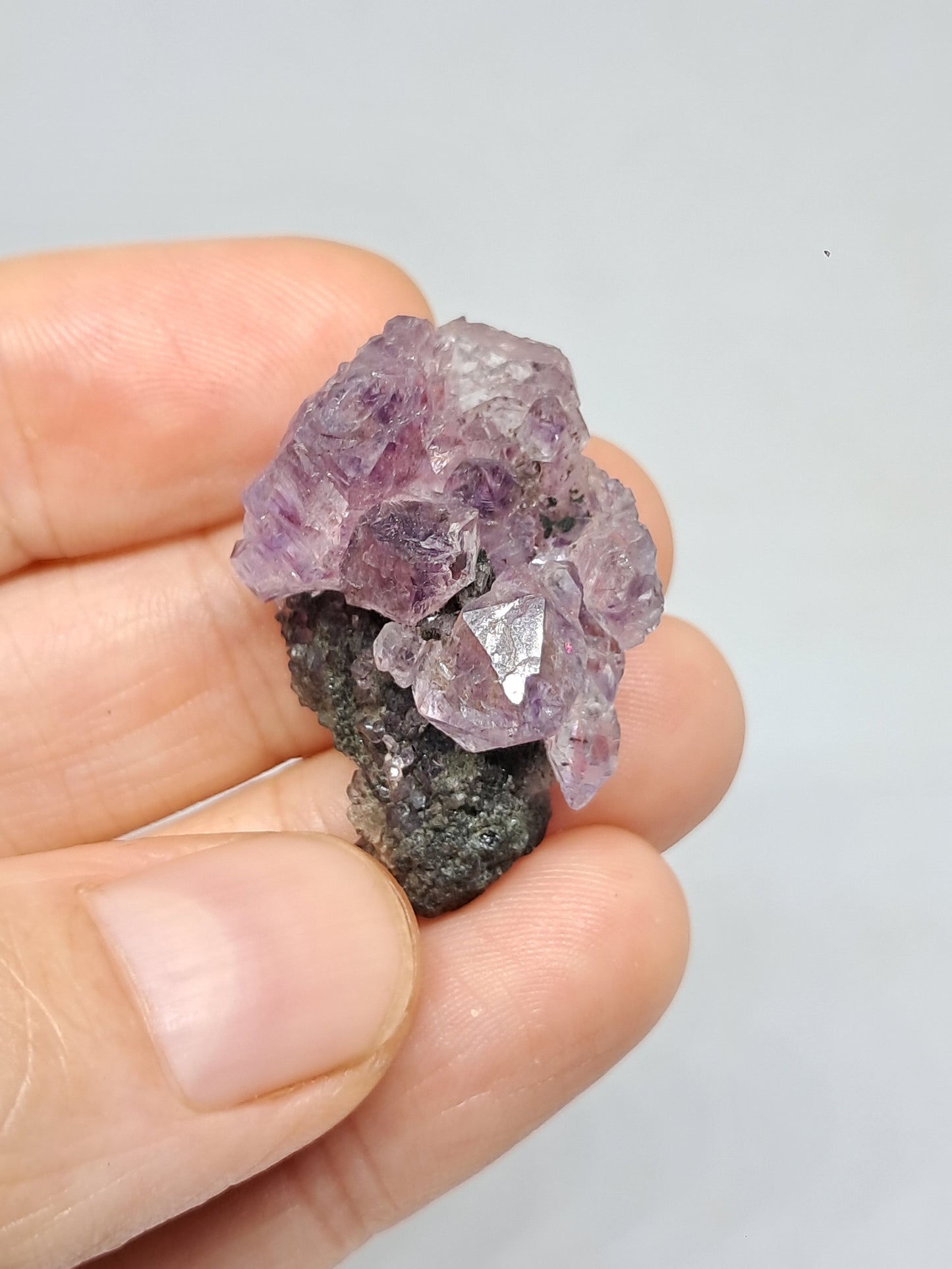 Amatista en matriz de limonita (Karur) | Cristal en bruto | Piedra natural | Ejemplar mineral n.° KA122