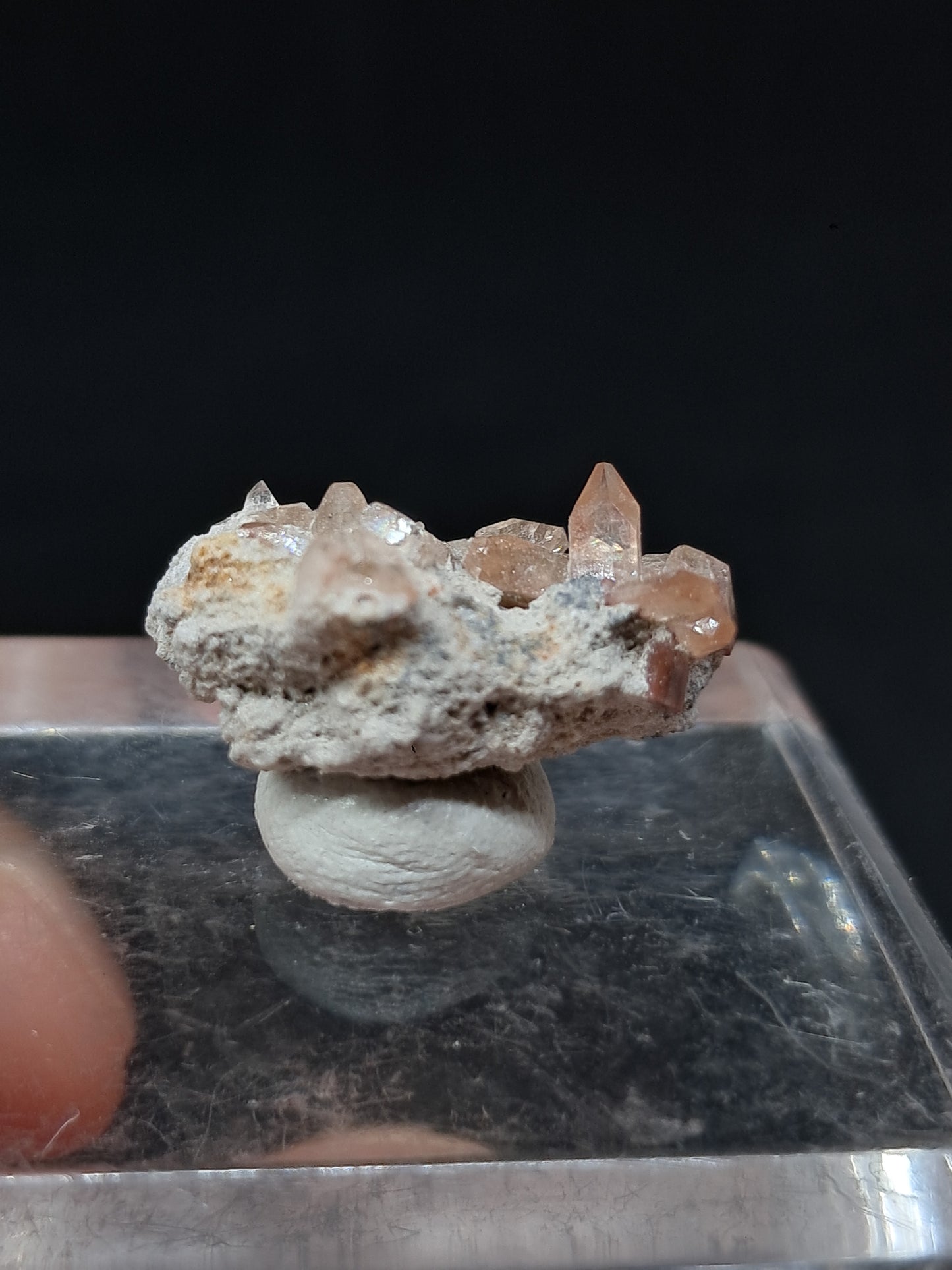 Cristales de topacio natural en matriz (México), piedra preciosa rara | Ejemplar mineral n.° TPZ15