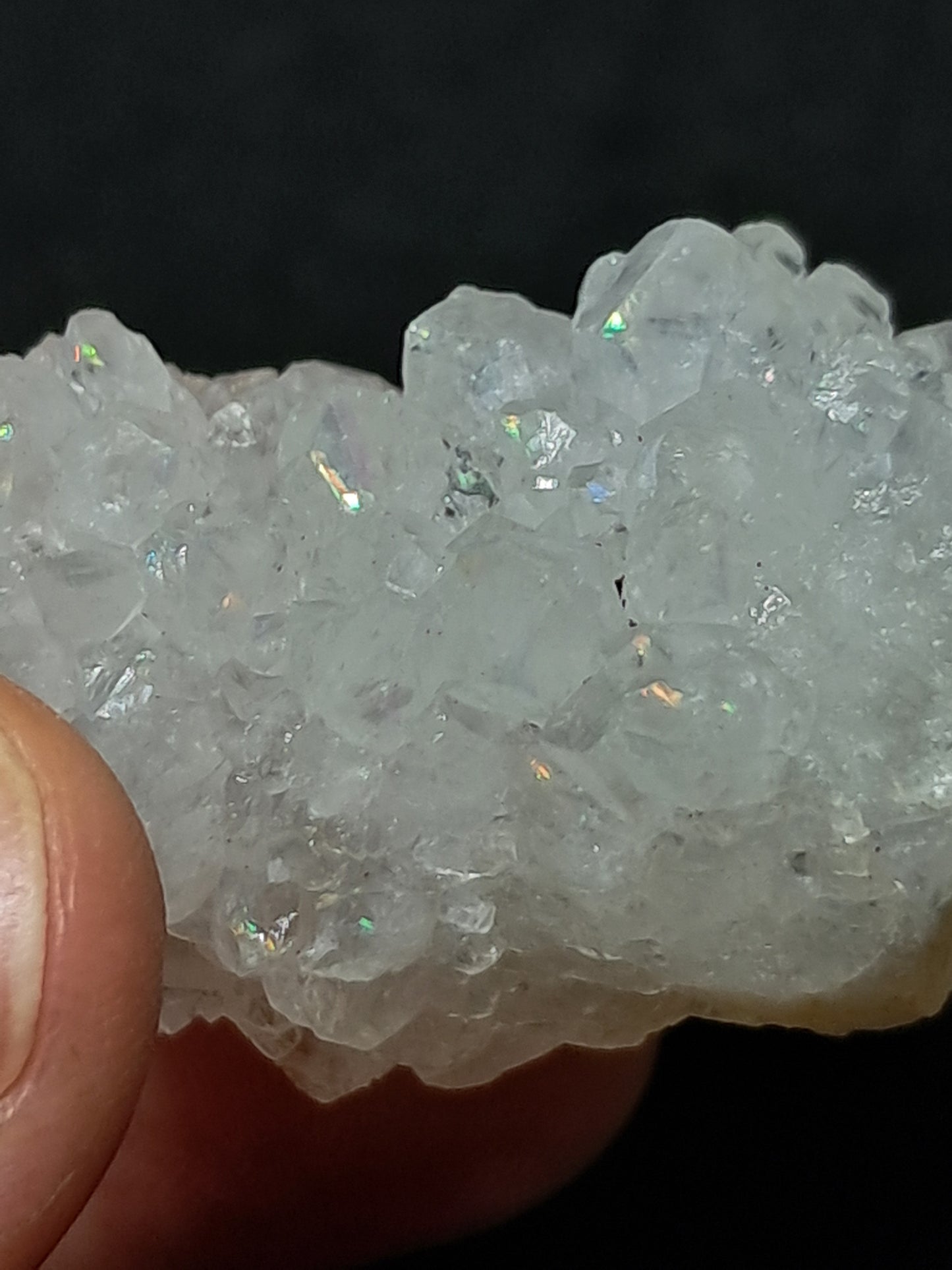 Iris Quartz Stalactite (Anandalite) *high iridiscence* (Non-precious stone) #AQ28