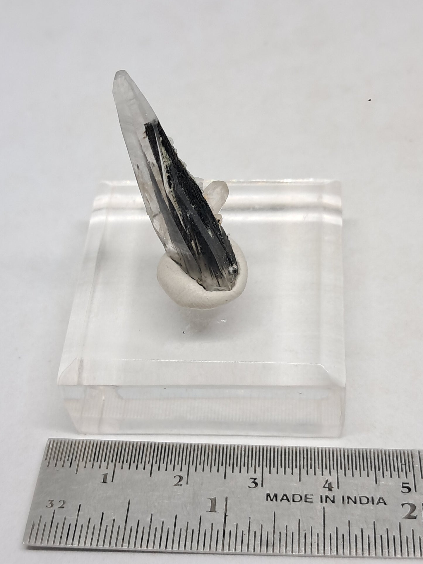 Tourmalinated Quartz Crystal Point (Karur) Natural Stone | Mineral Specimen #TQ26