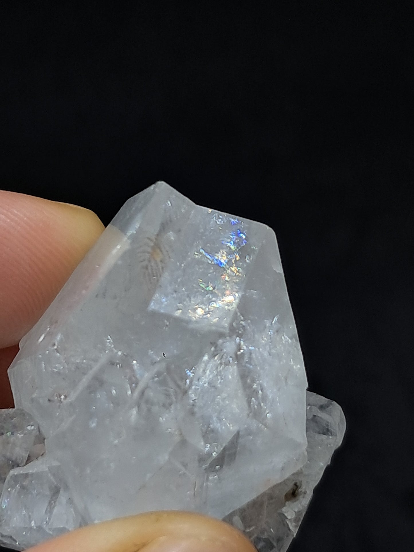 Clear Apophyllite Crystal w/ Split Termination (Ajanta) Natural Point | Mineral Specimen #AP50