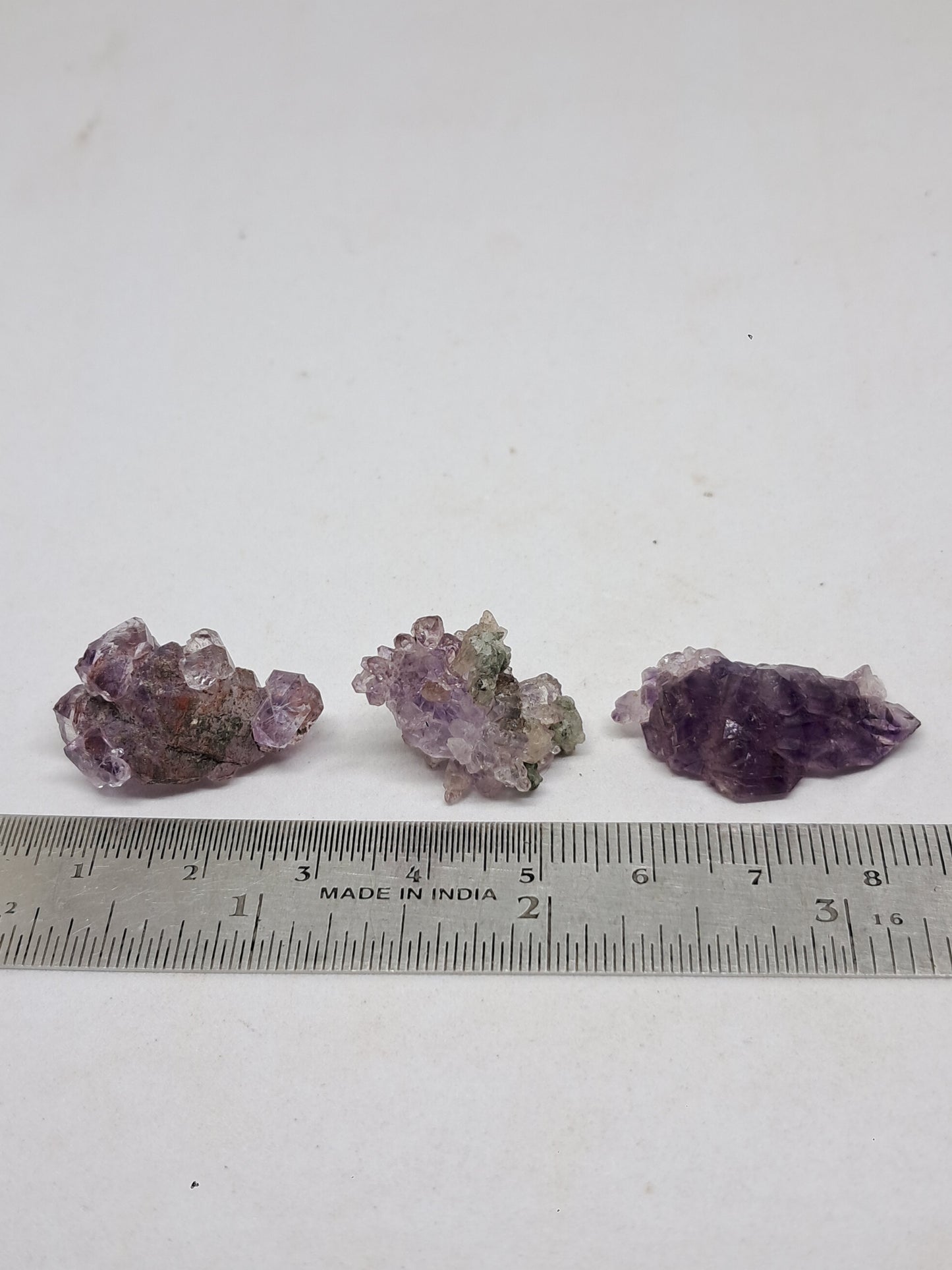 Set of 3 Amethyst from Karur | Natural Crystals | Mineral Specimen #KA171