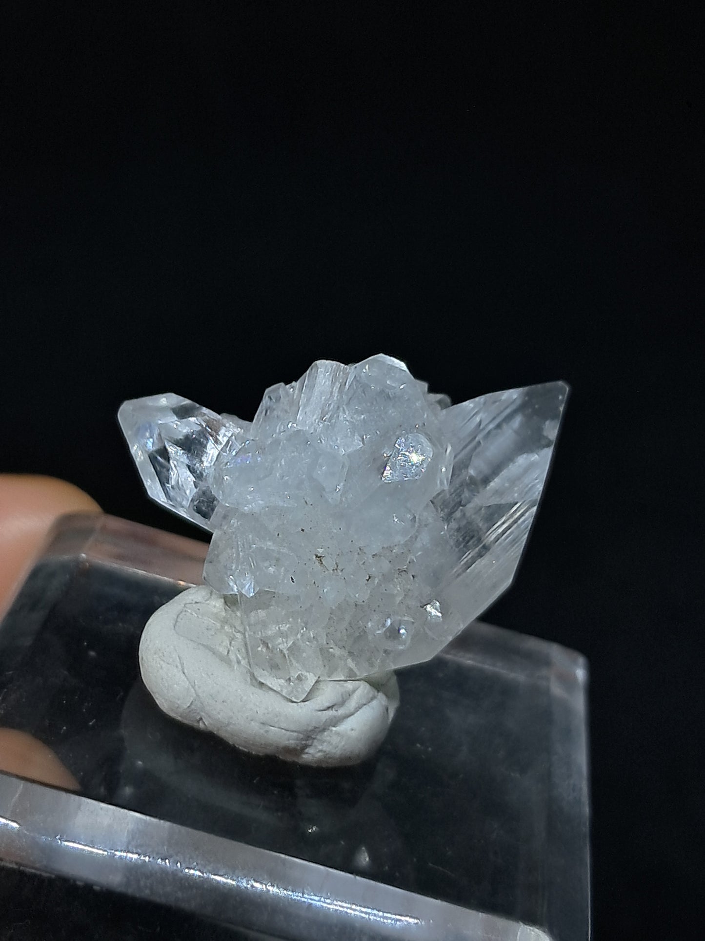 Clear Apophyllite Cluster (Ajanta) Natural Crystal | Mineral Specimen #AP59