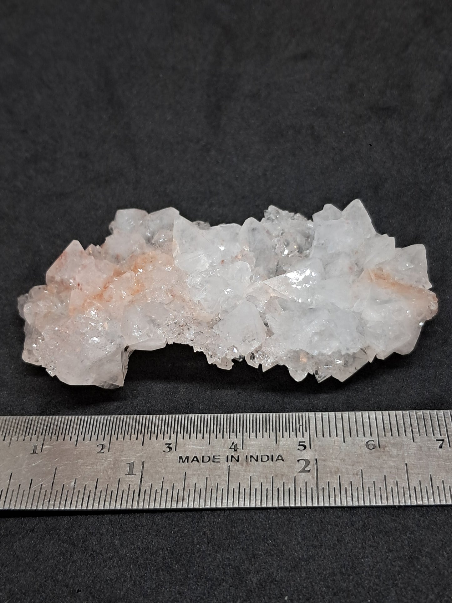 Octahedral Apophyllite Floater Cluster w/ Hematite (Ajanta) Natural Crystal | Mineral Specimen #AP33