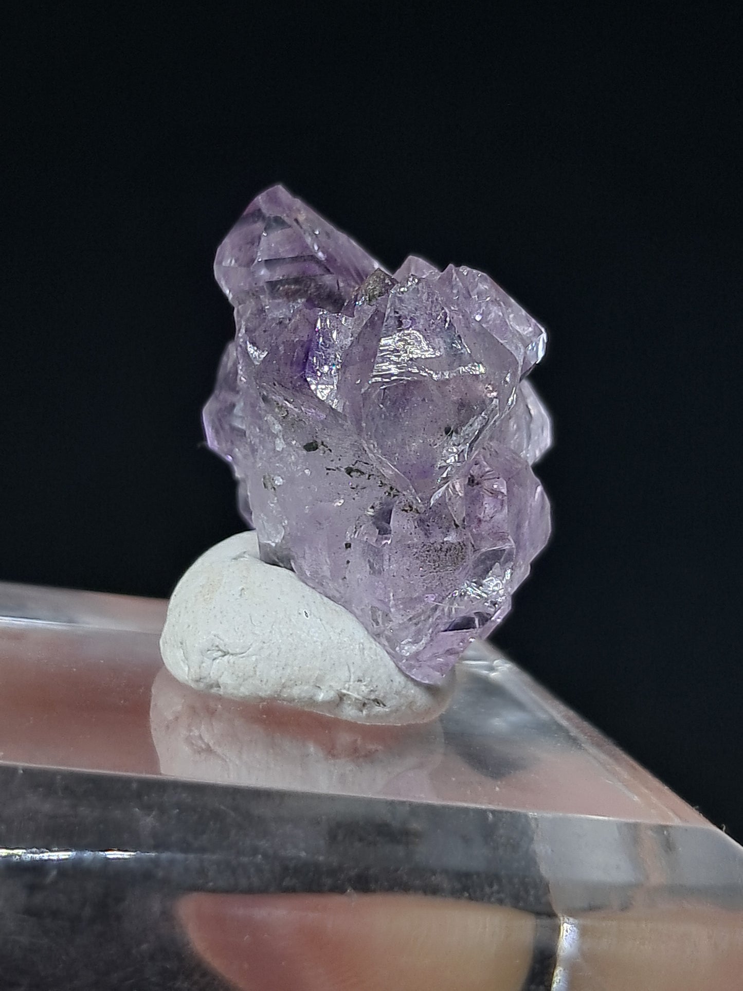 Cúmulo de Cetro de Amatista Brillante (Karur) Formación Elestial | Cristal en Bruto | Piedra Natural | Ejemplar Mineral #KA152