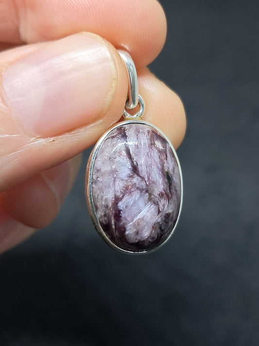 Charoite Silver Pendant| Jewelry | Necklace
