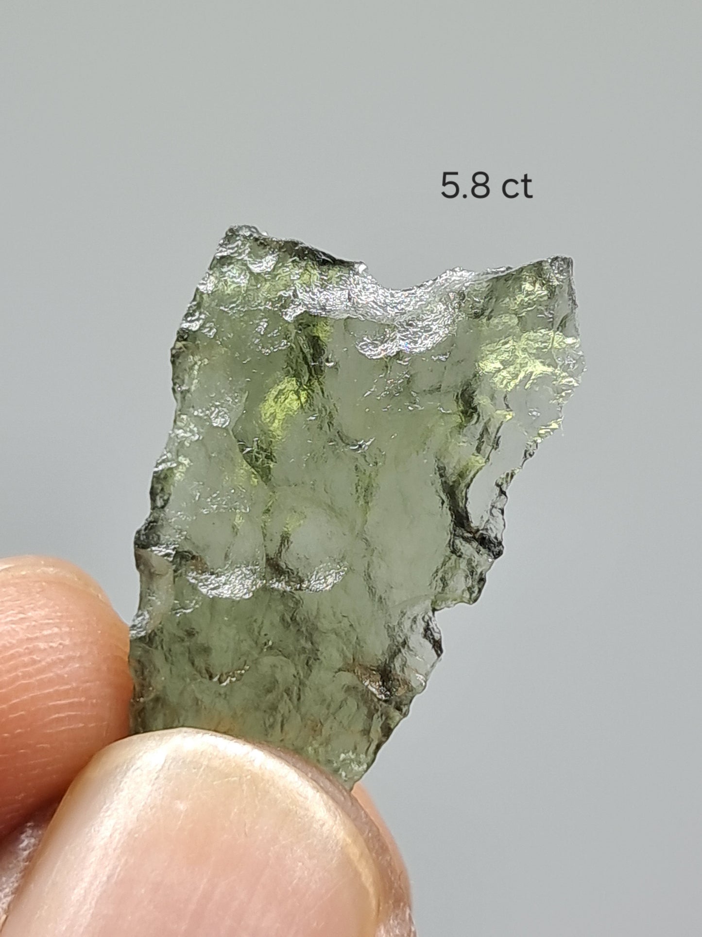 Moldavita auténtica en bruto (República Checa) Tectita natural | 5-5,9 ct #MDV6