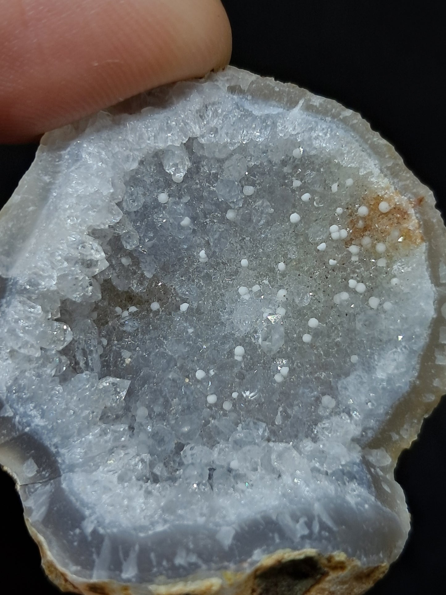 Quartz Geode with Fluorite balls #GD15 (Non-precious stone)