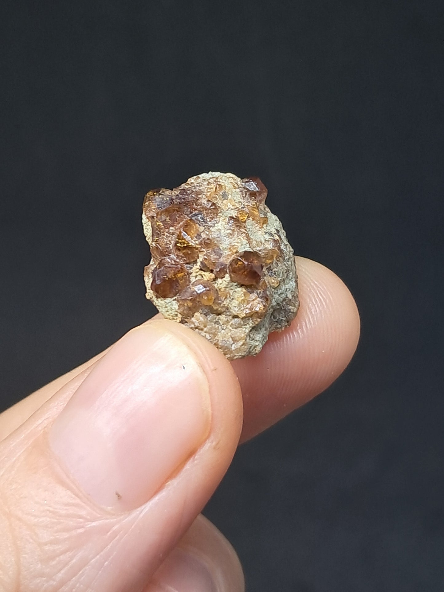 Cúmulo de granate marrón (México) | Cristal en bruto | Ejemplar mineral n.° GR9