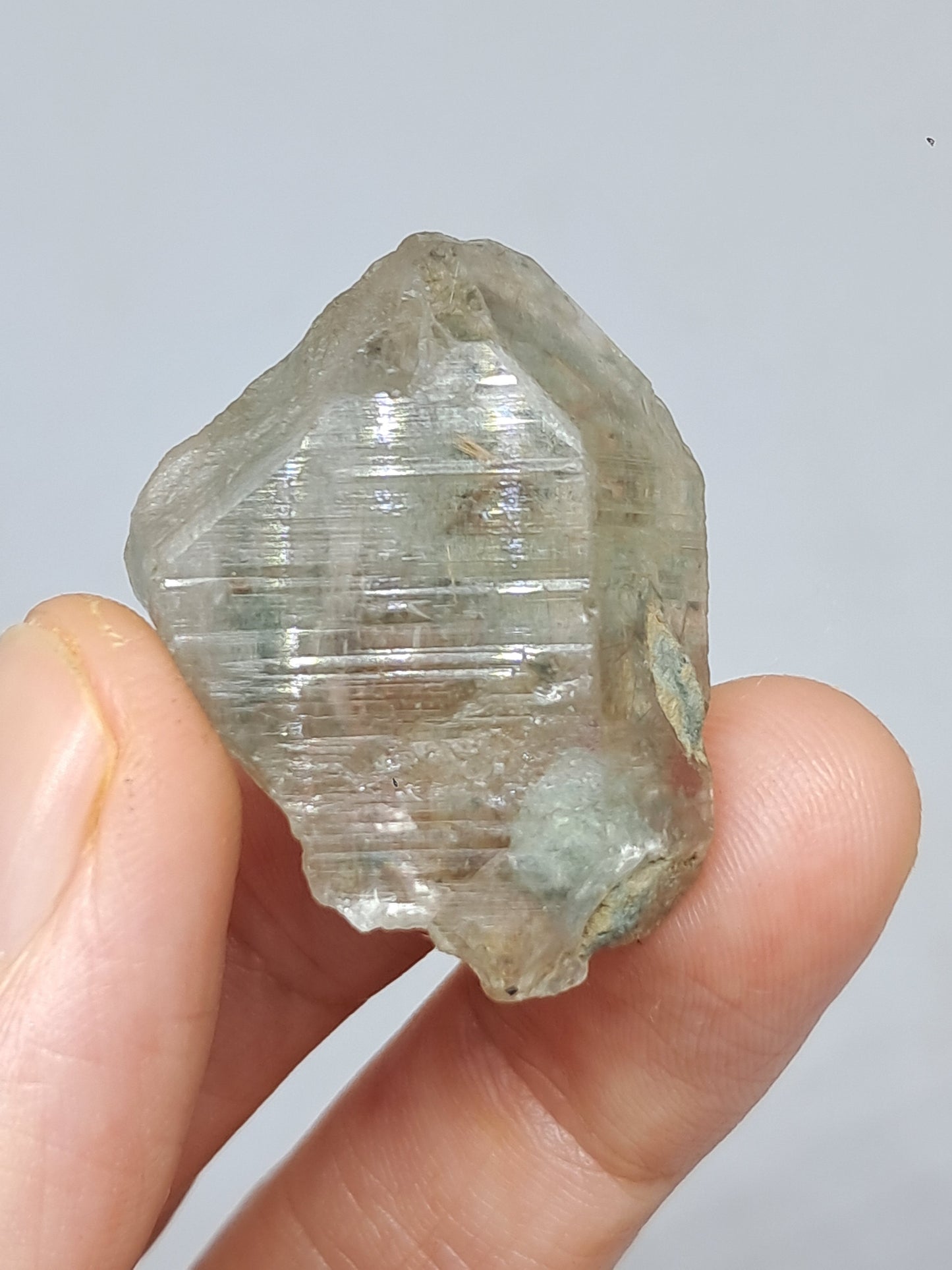 Quartz w/ Chlorite and Golden Rutile Inclusions (Kullu) Rough Stone | Natural Crystal Point | Mineral Specimen #CH44