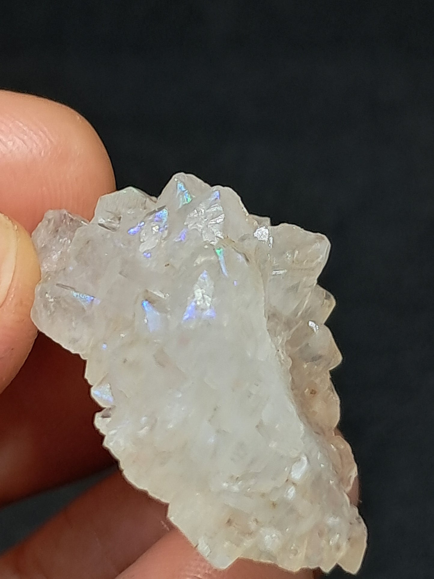 Iris Quartz Stalactite (Anandalite) *high iridiscence* (Non-precious stone) #AQ21