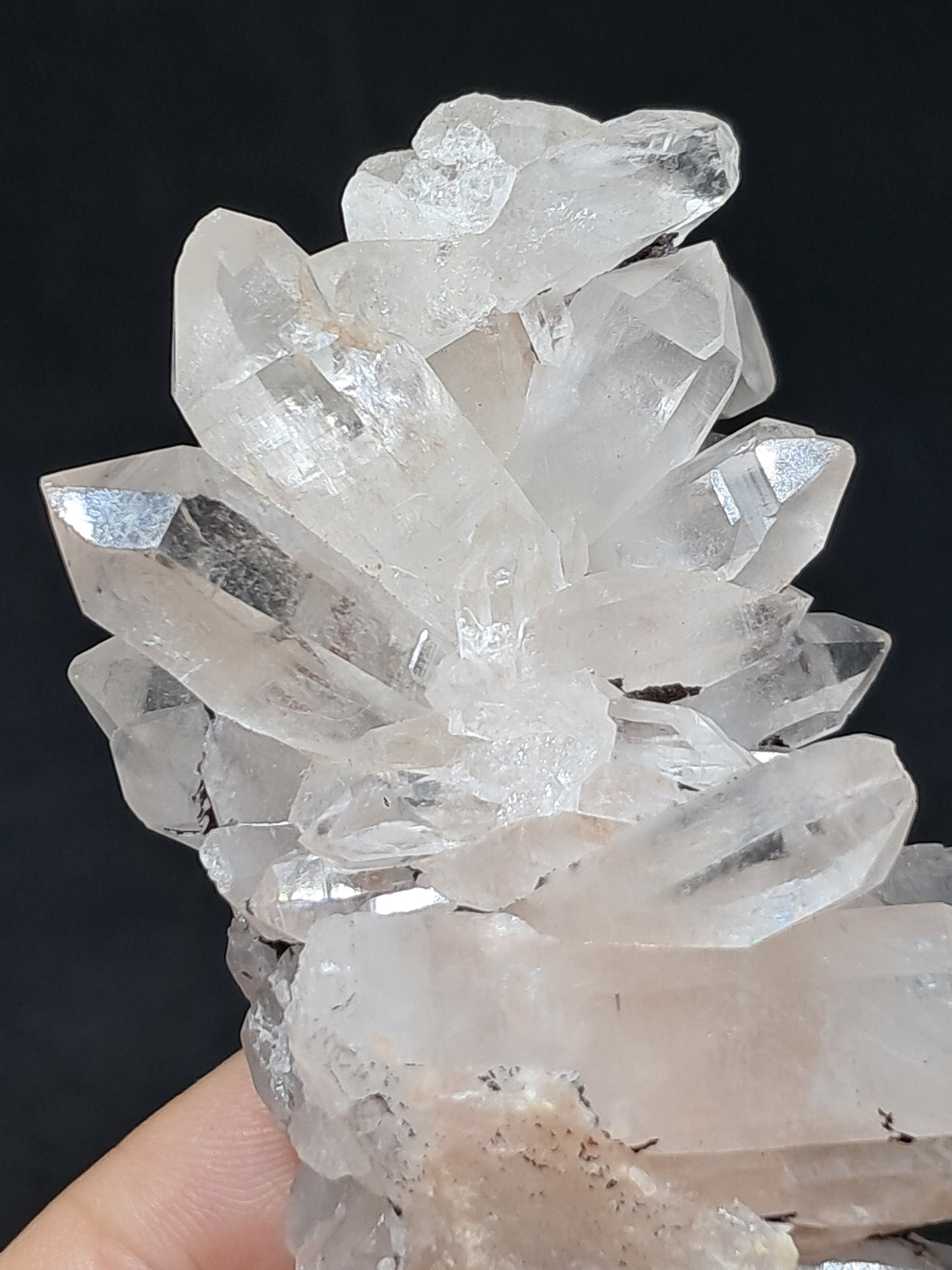 Himalayan Quartz Cluster w/ Hematite and Iron | Natural Crystal | Rough Stone | Mineral Specimen #CH48