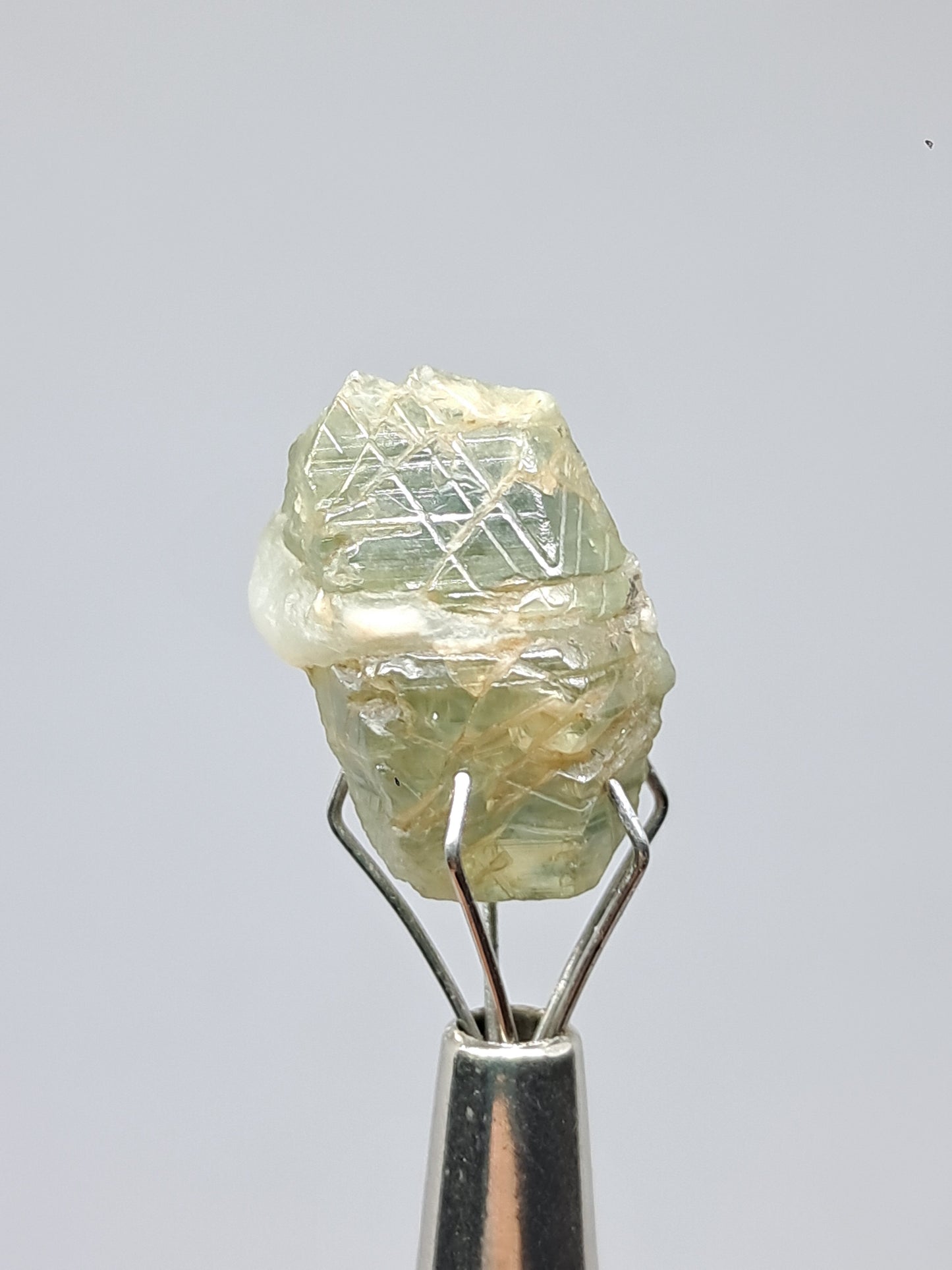 Natural Greenish-Blue *Teal* Sapphire Crystal (Karur) Rough Stone | Mineral Specimen #SP27