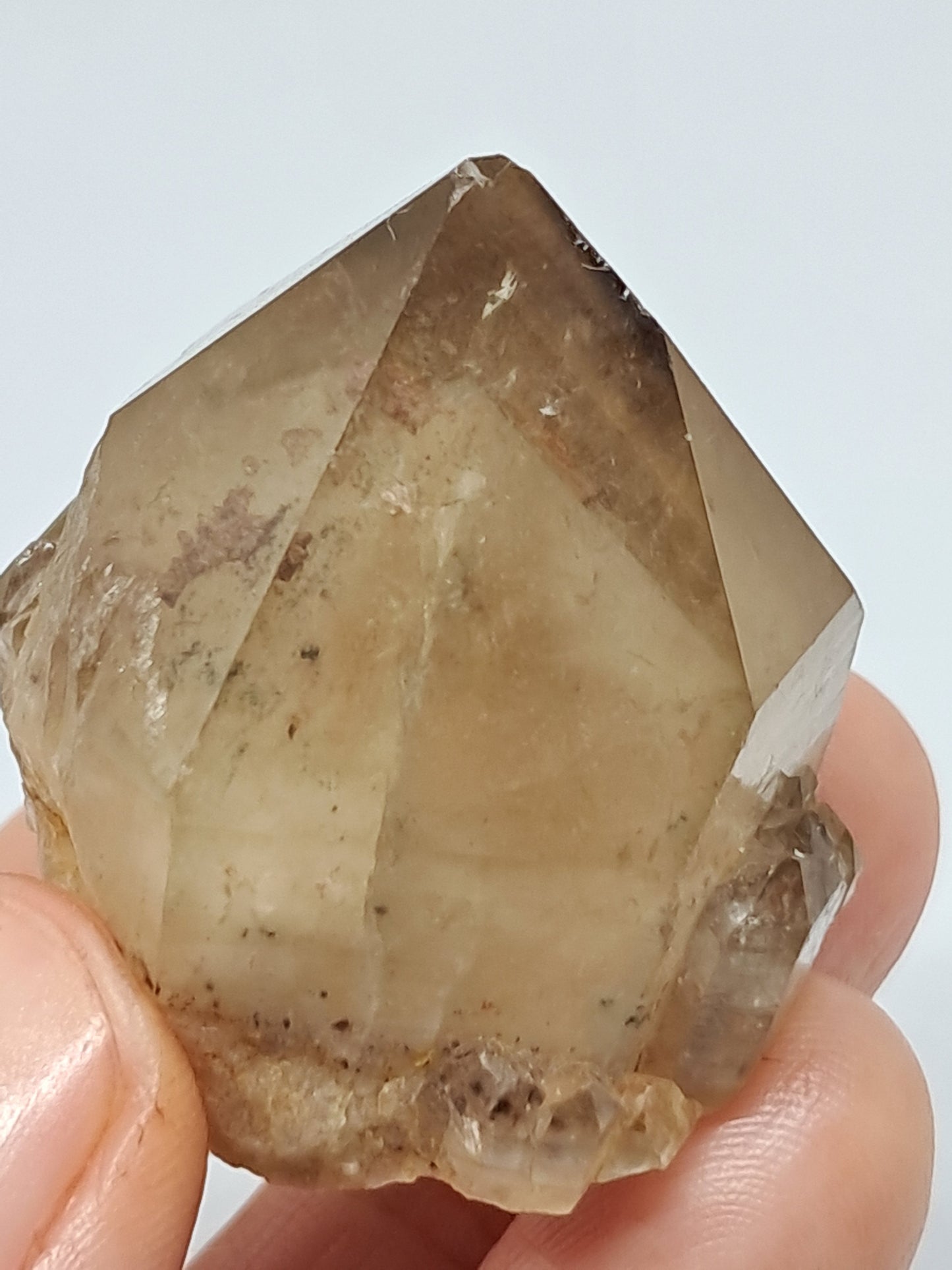 Natural Citrine "Kundalini" with Phantom (Democratic Republic of Congo) Crystal Point | Mineral Specimen #CTN10