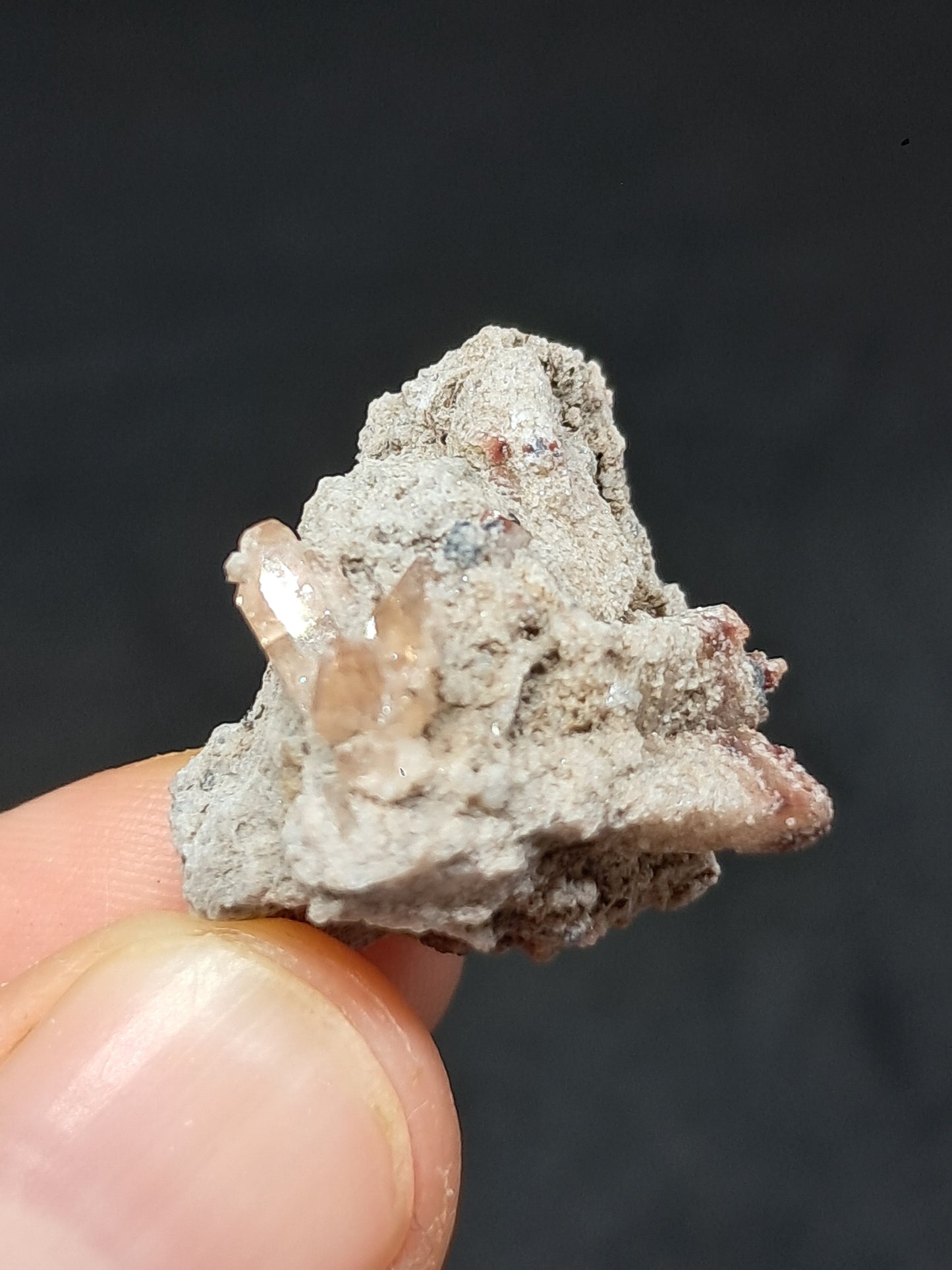 Cristales de topacio natural en matriz (México), piedra preciosa rara | Ejemplar mineral n.° TPZ17