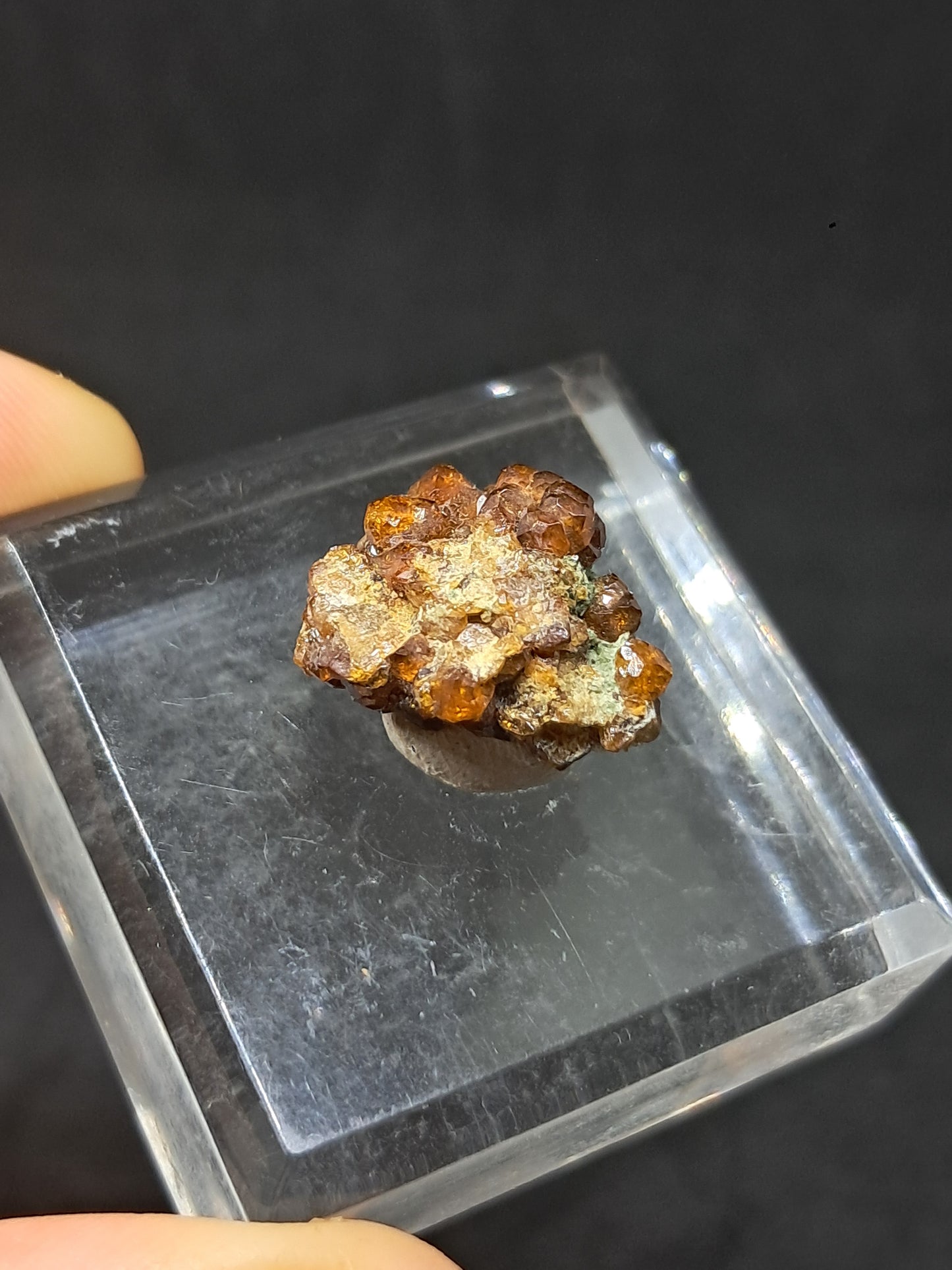 Cúmulo de granate marrón (México) | Cristal en bruto | Ejemplar mineral n.° GR8