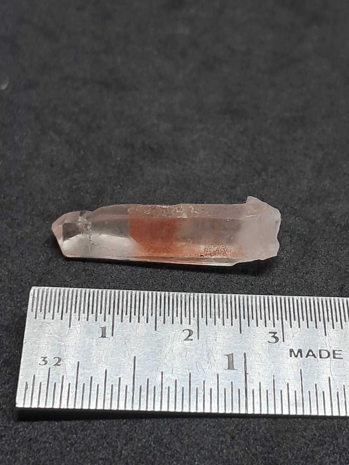 Cuarzo fantasma hematita (Telangana) | Cristal natural | Ejemplar mineral n.° HPQ48
