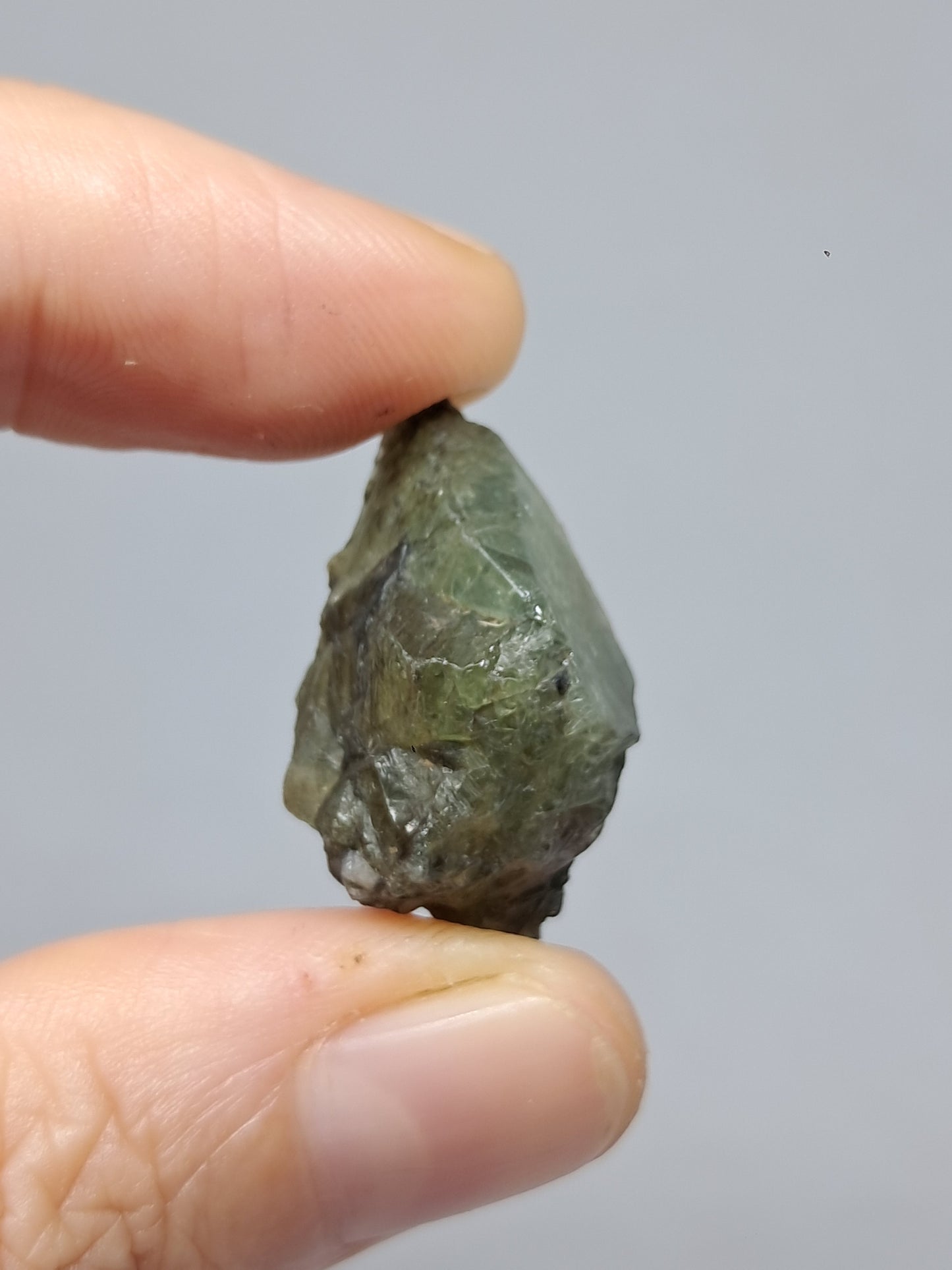 Natural Greenish-Blue *Teal* Sapphire Crystal (Karur) Rough Stone | Mineral Specimen #SP25