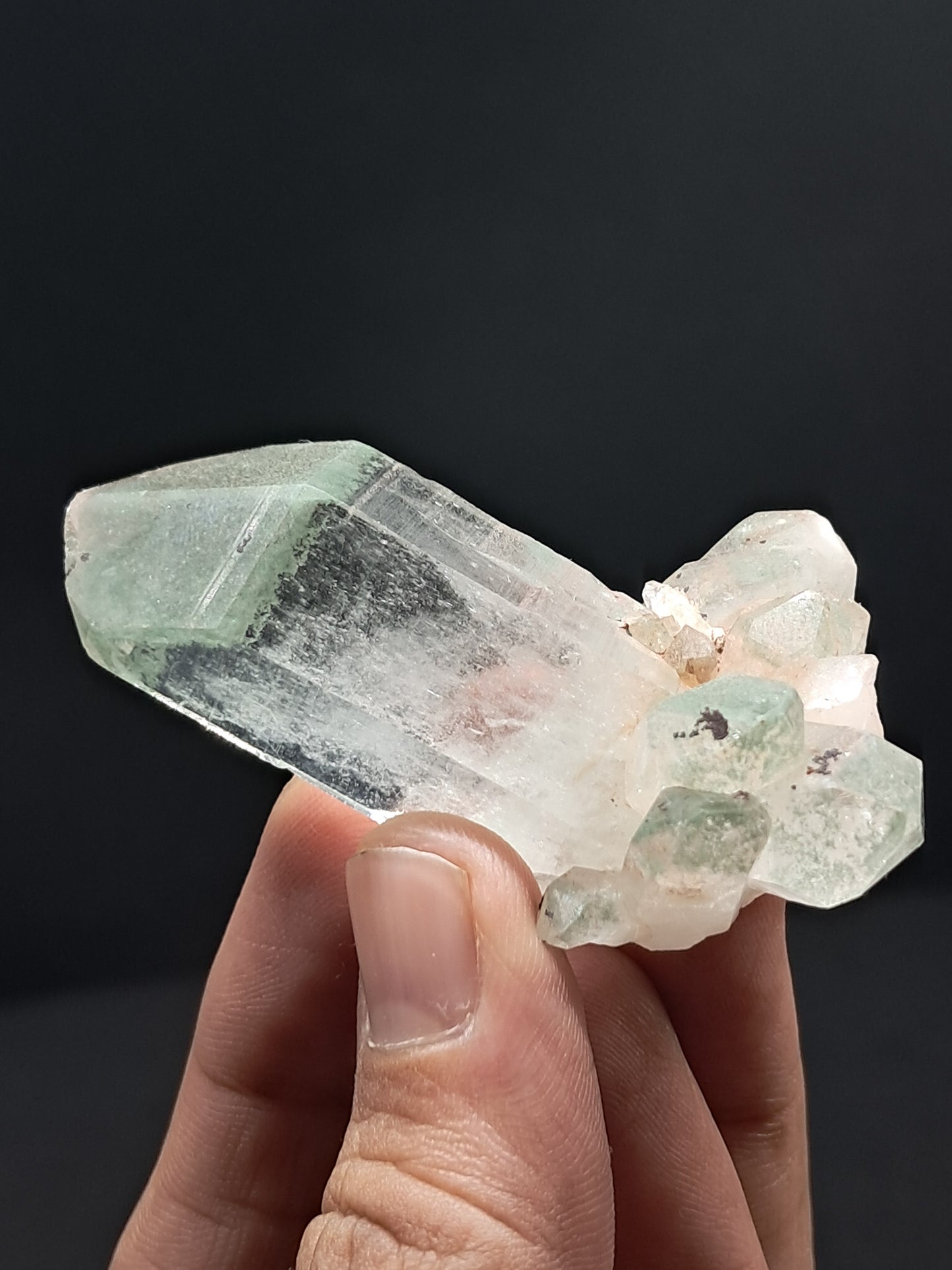 Phantom Quartz with Chlorite inclusion (Non-precious Natural Stone) #CH35
