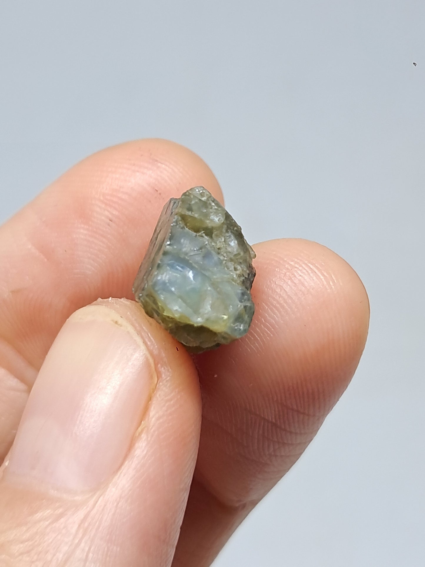 Natural Greenish-Blue *Teal* Sapphire Crystal (Karur) Rough Stone | Mineral Specimen #SP28